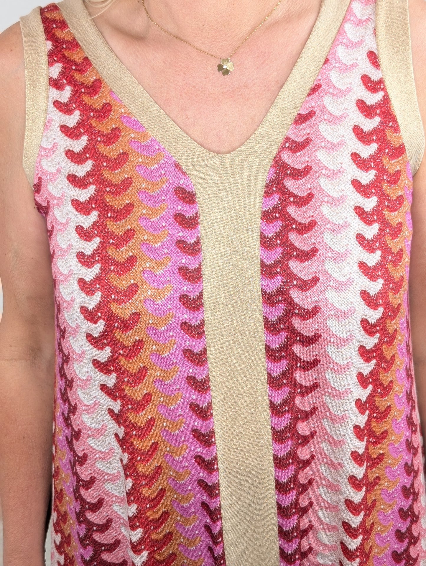 Sunset Sorbet Glitter Dress - Pink mix