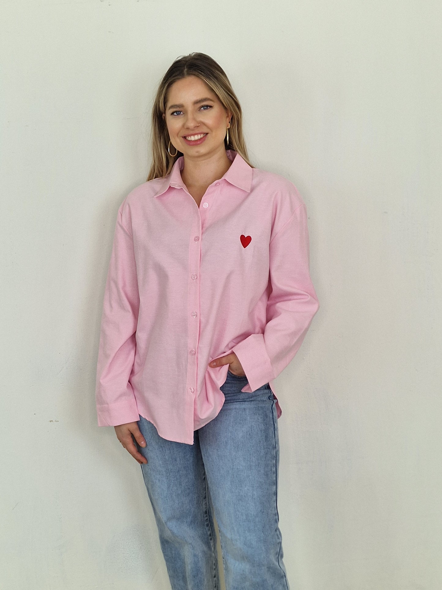 St tropey blouse - Rose/ wit/ rood