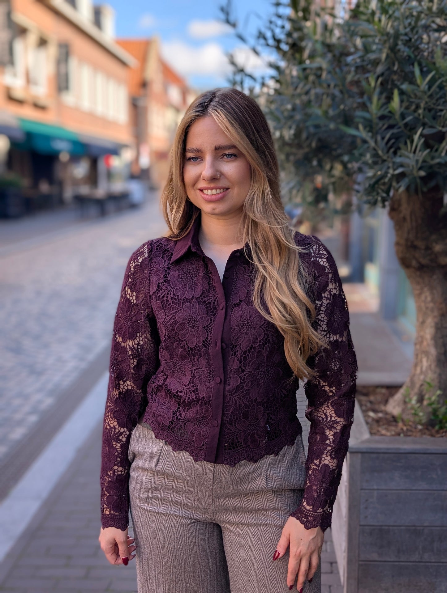 Blouse Liva - Aubergine