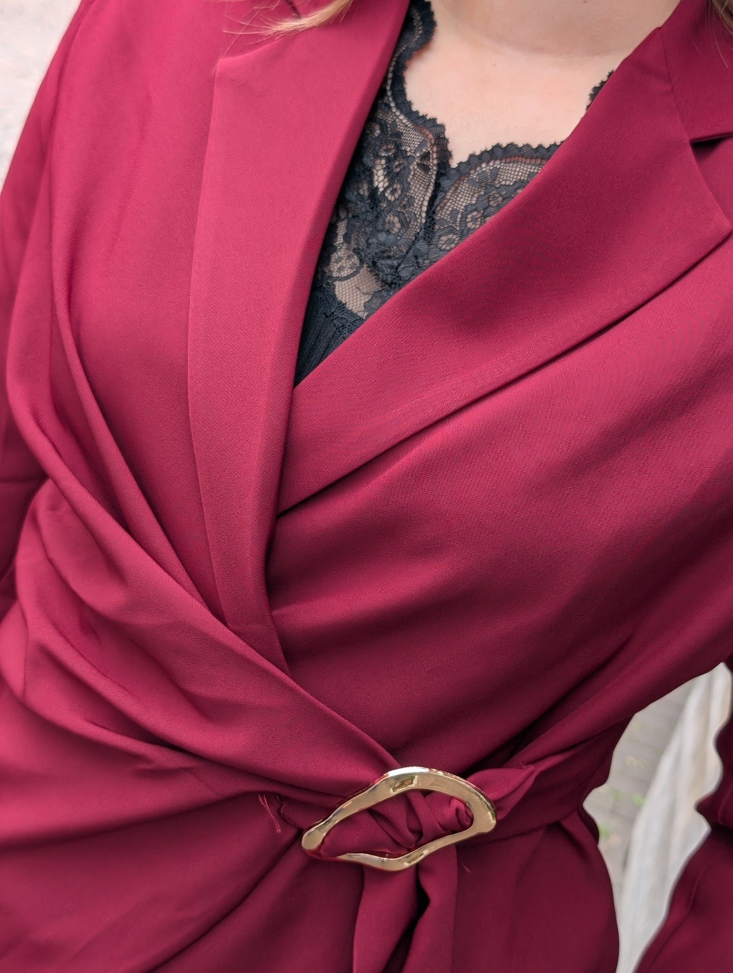 Overslag blazer Yara - Donkerrood