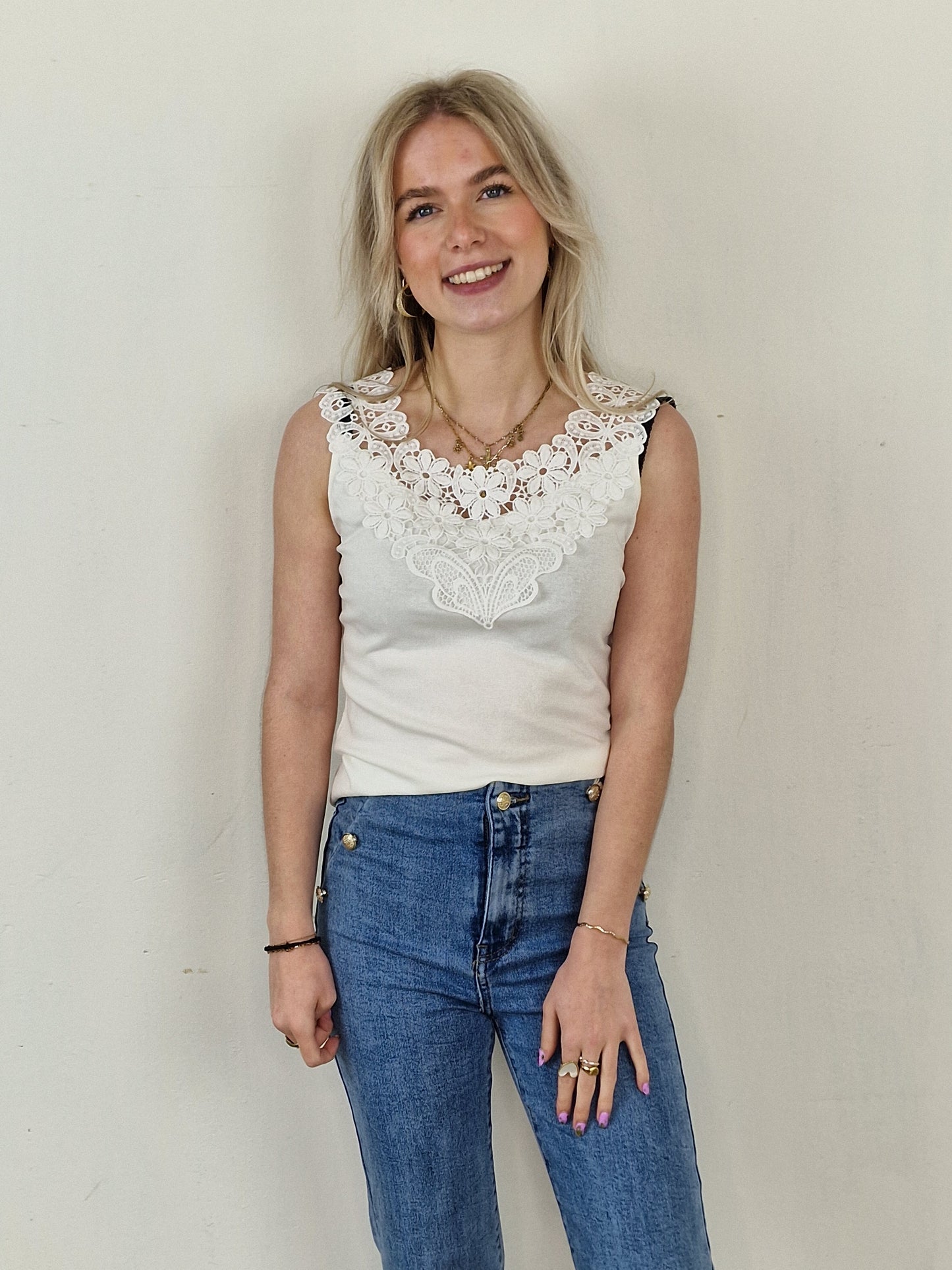 Top lace Celeste - Wit