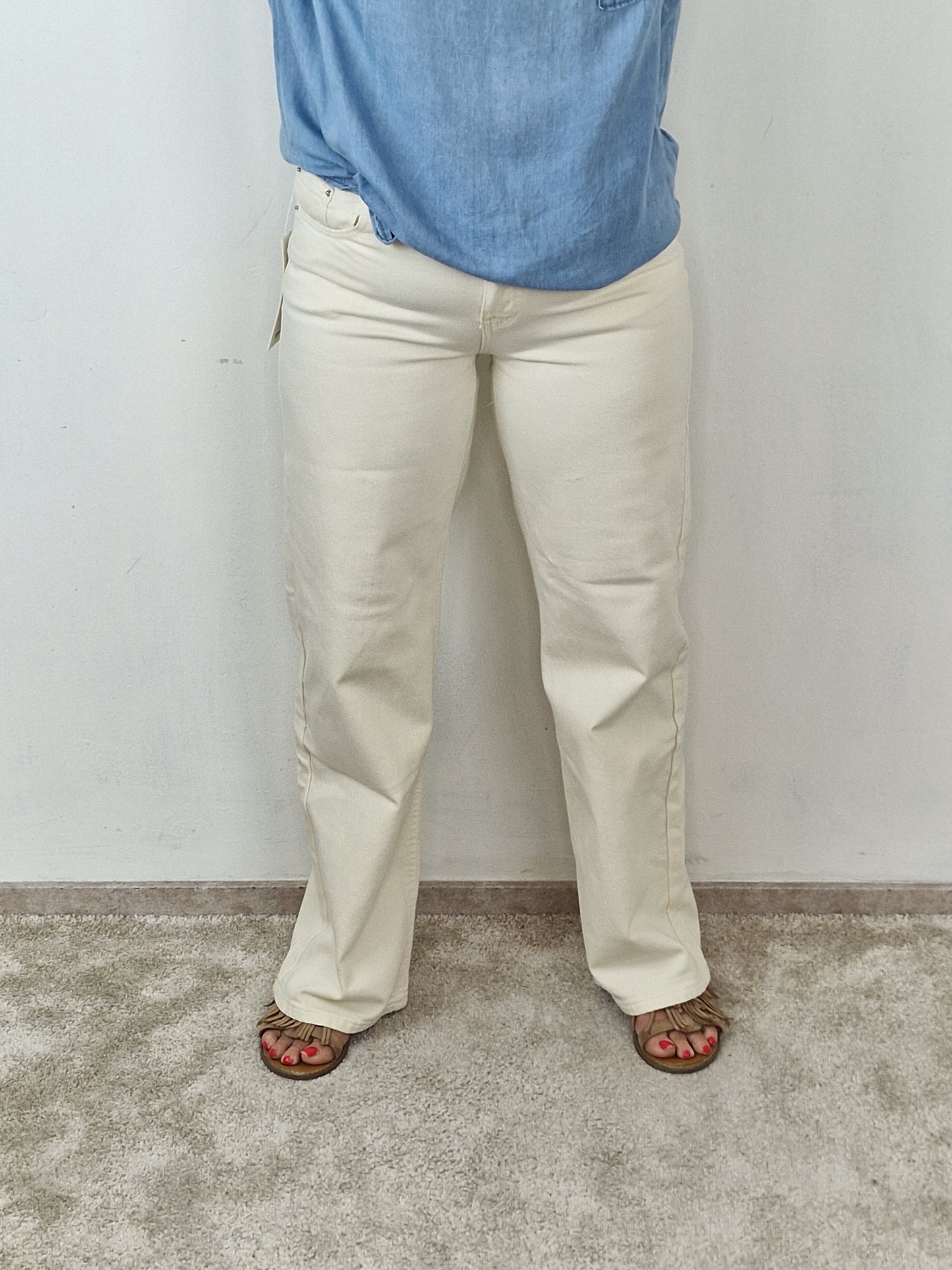 Monday wide leg Mandy - Ecru