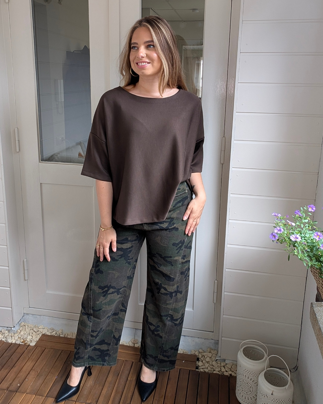 Jewelly camo ballon jeans - Groen
