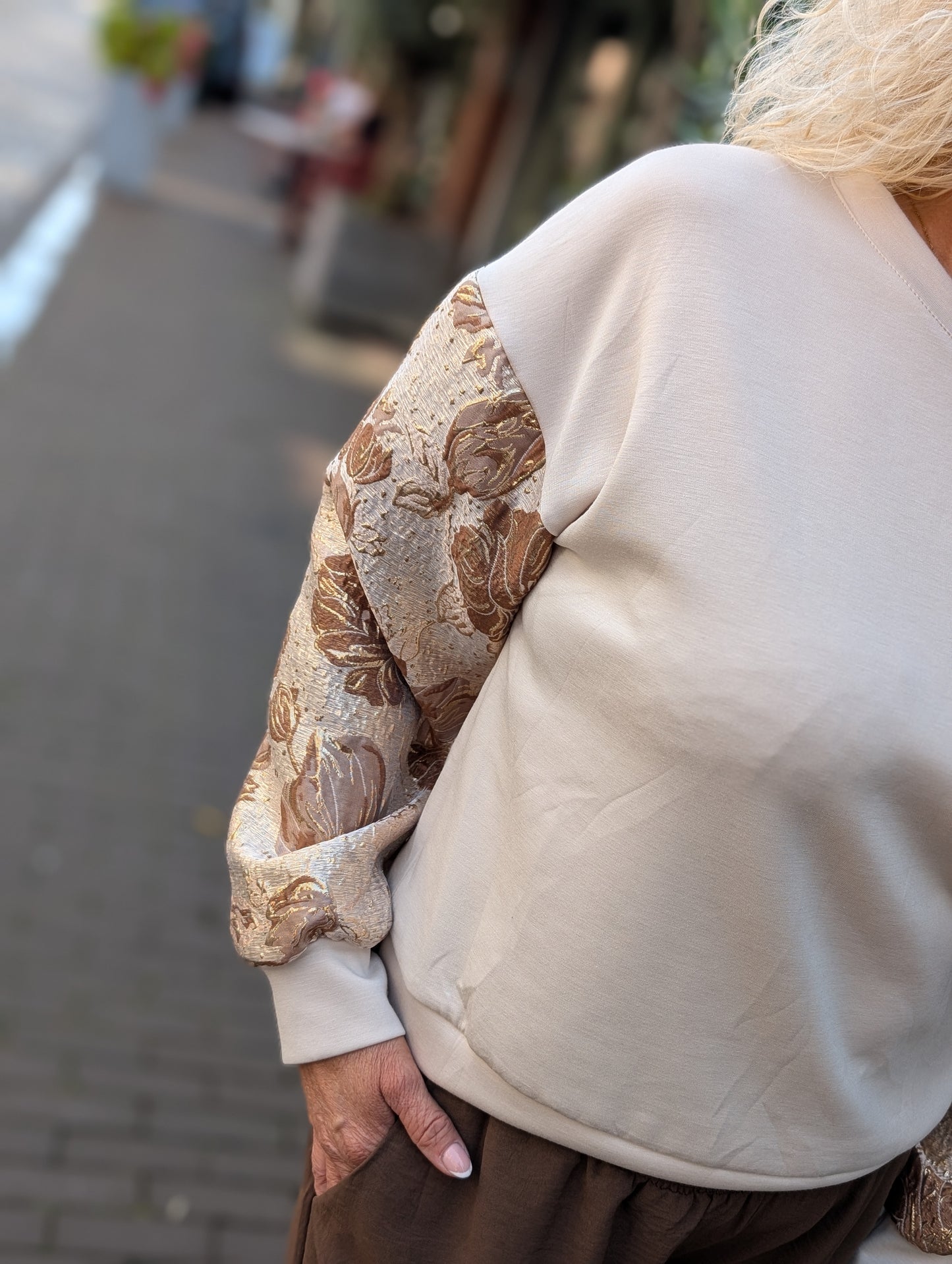 Rosie sweater - Beige/Bruin mix