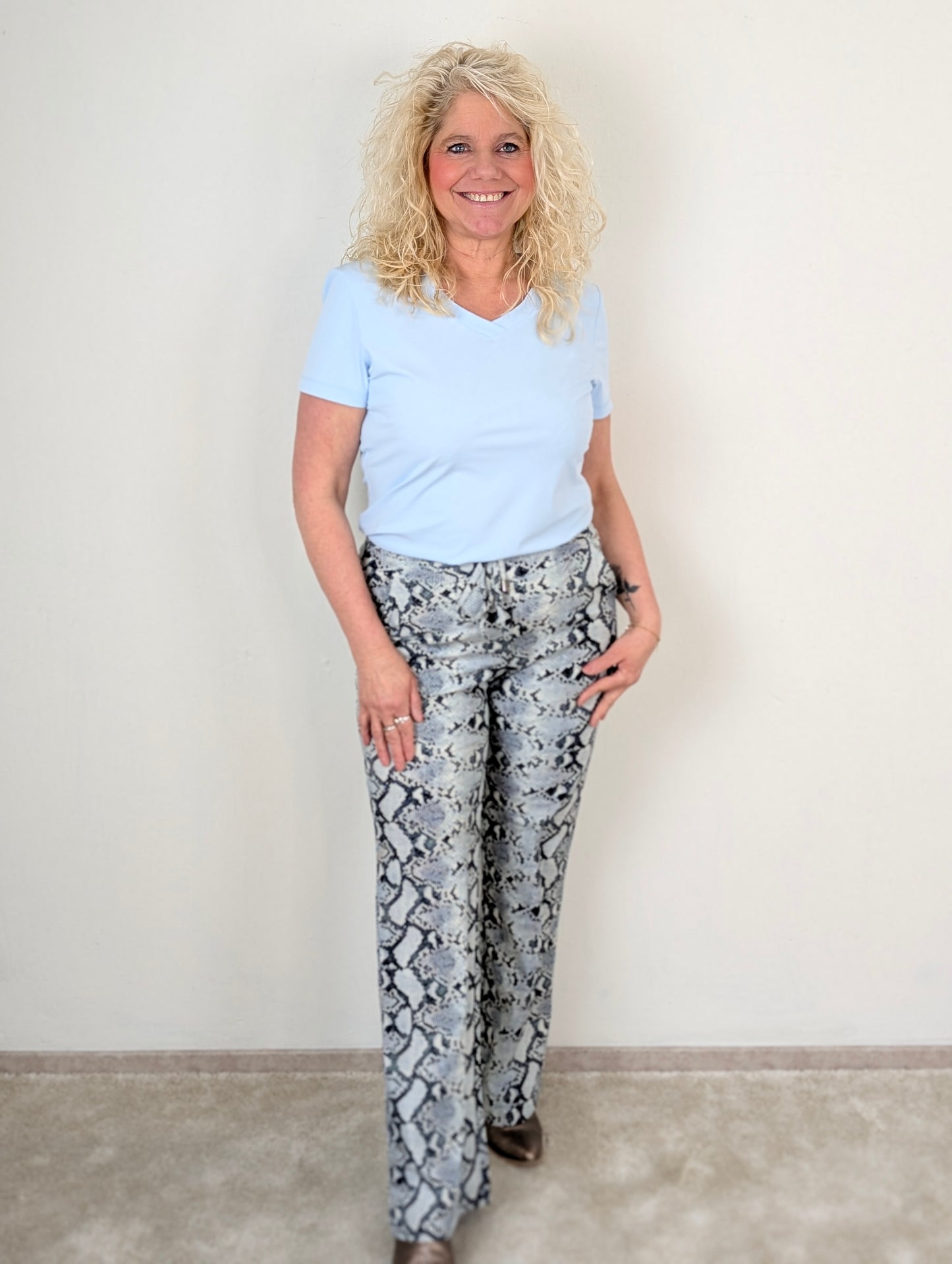 Mi piace t-shirt v hals - Light blue