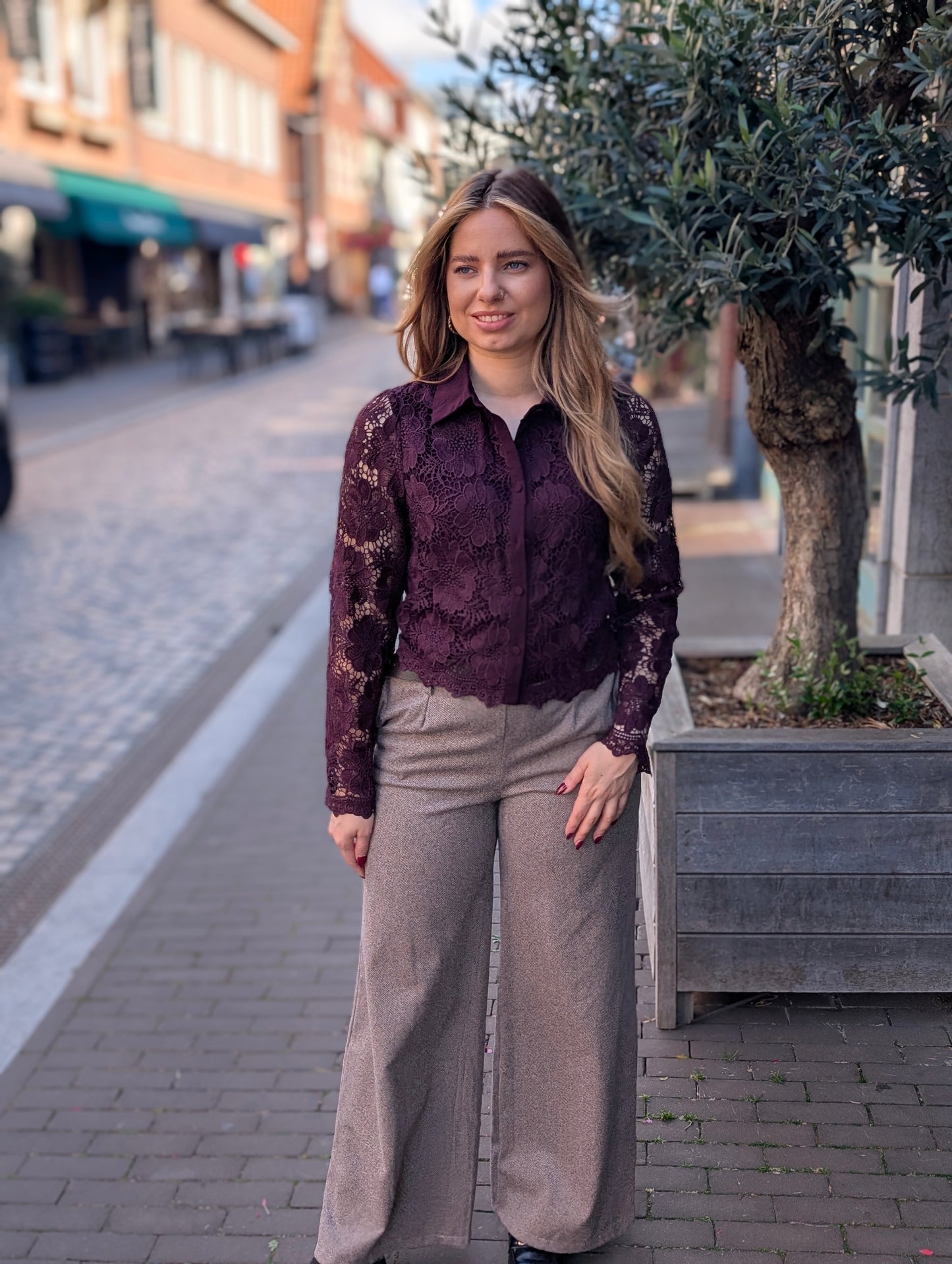 Blouse Liva - Aubergine