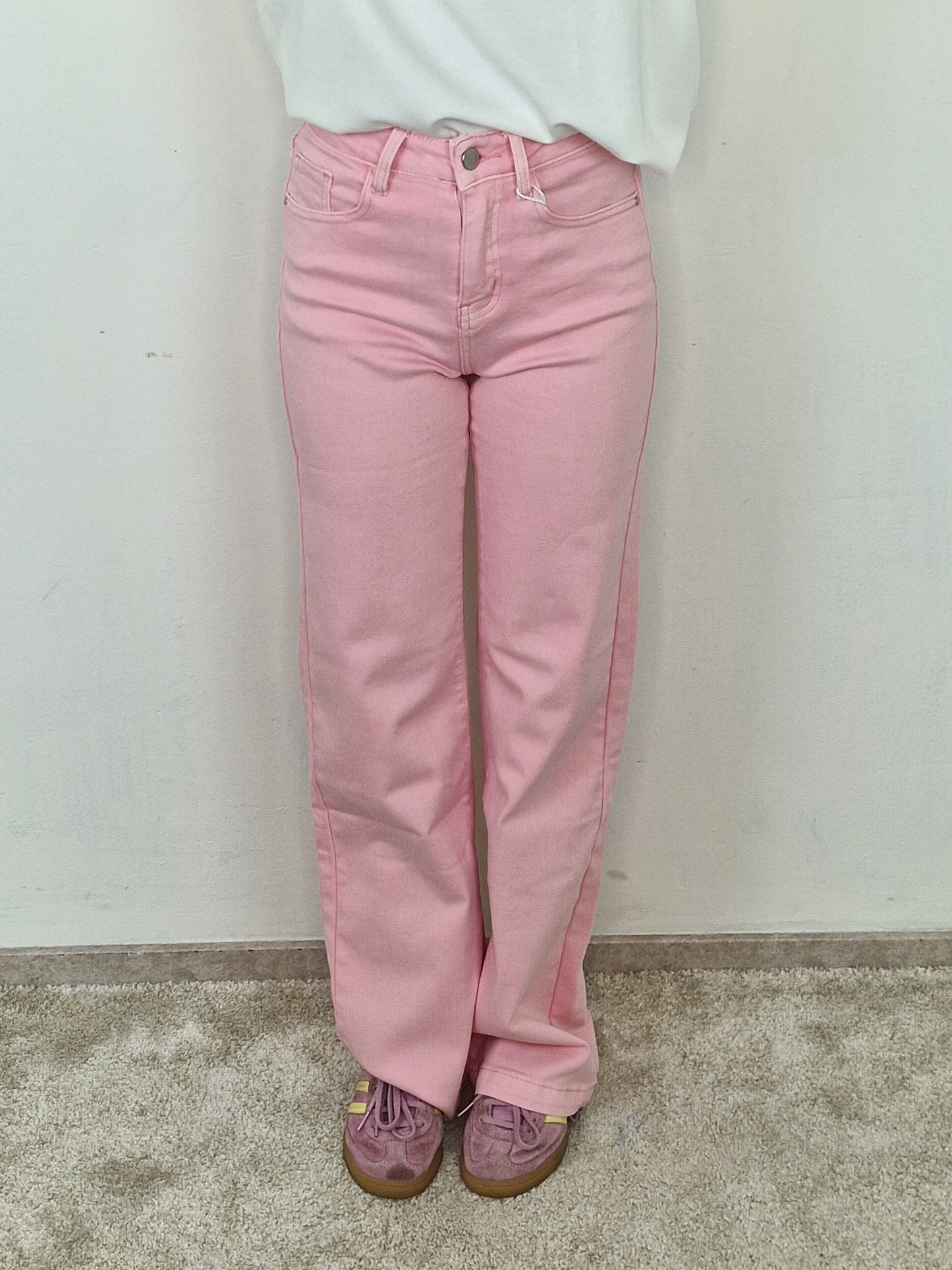Monday straight leg jeans Juul - Roze