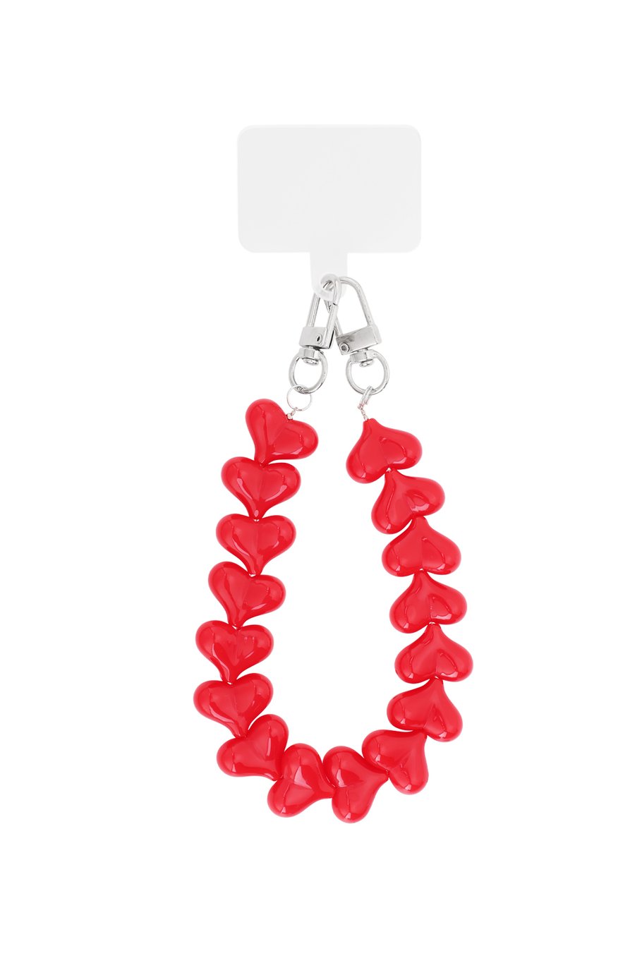 Hartjes sleutel/ telefoon/ tas hanger - Rood