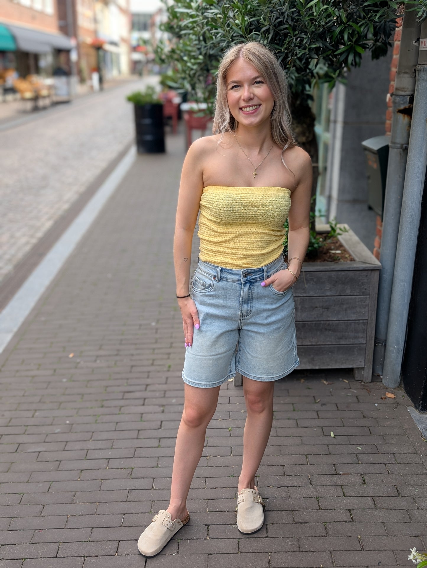 Bandeau top Emma - Geel