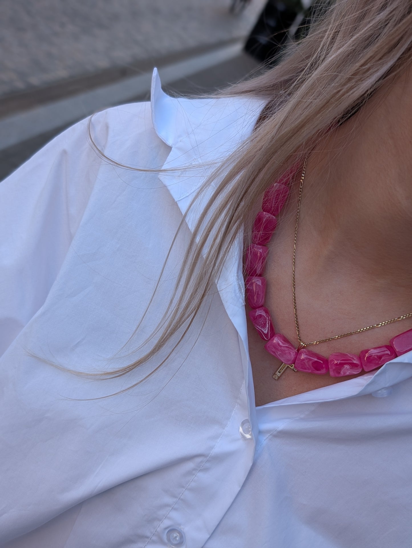 Lou korte blouse - Licht geel