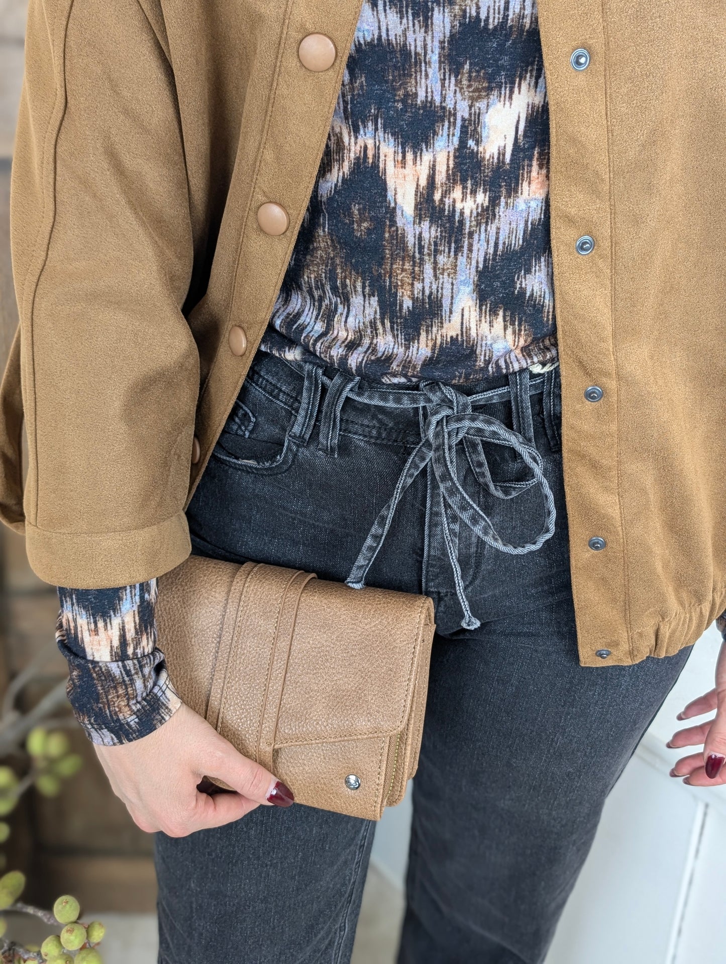 Suede jasje Rachelle - Cognac