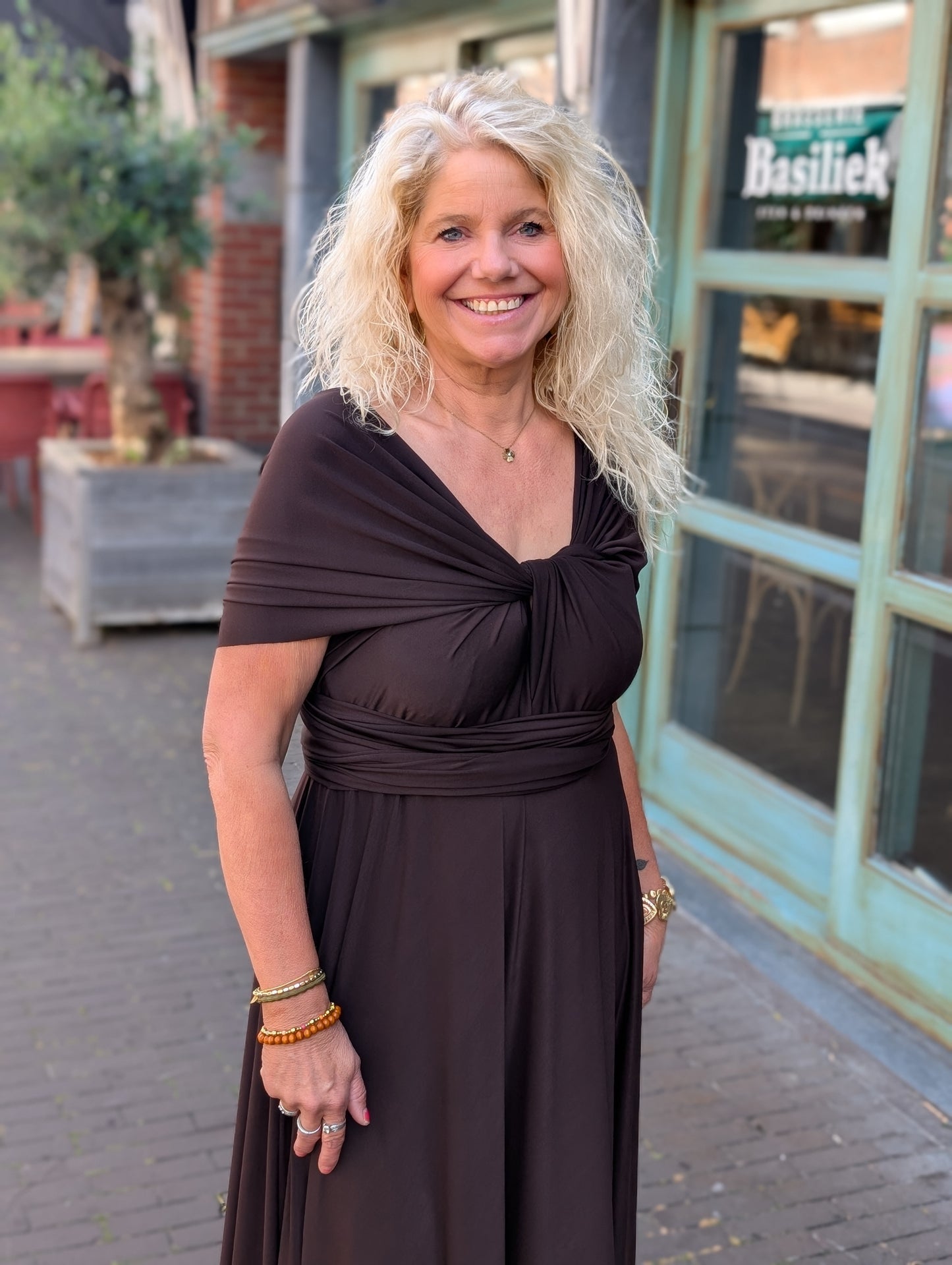 Lay wrap dress - Bruin