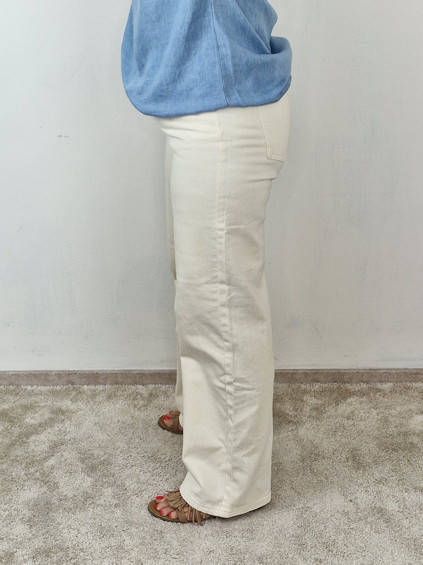 Monday wide leg Mandy - Ecru
