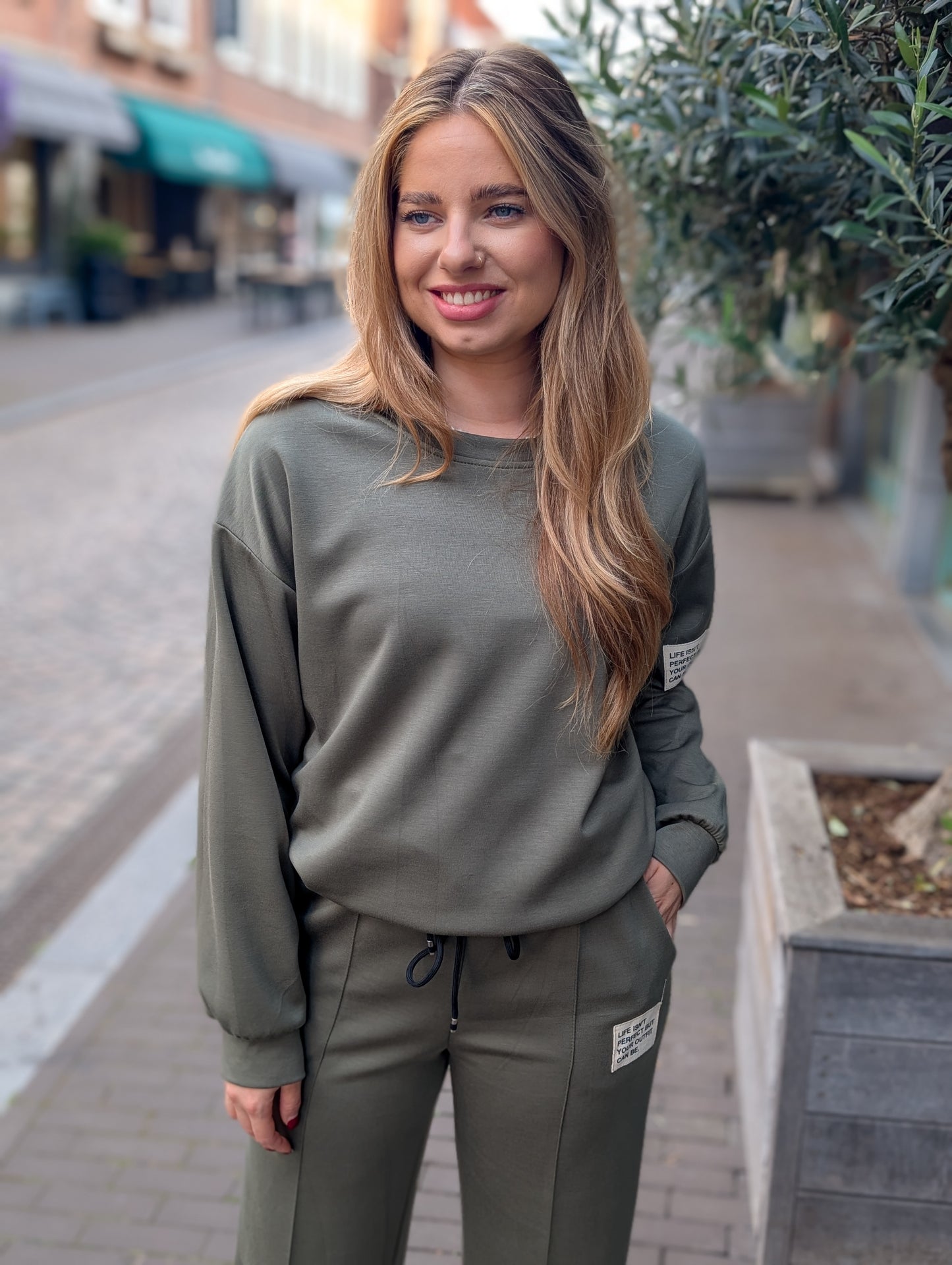 Comfy set 2-delig lange mouwen Claire - Groen