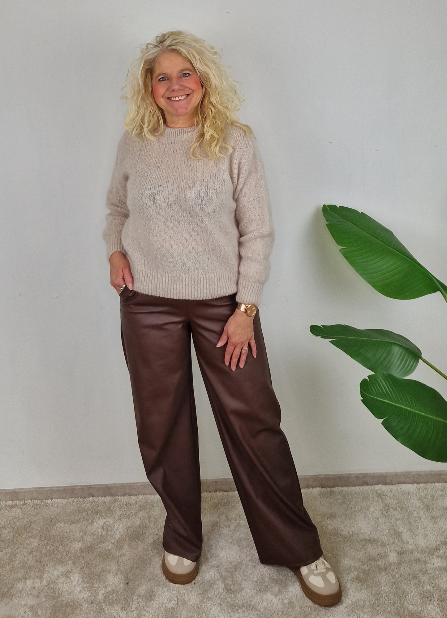 May trui met strik - Ecru