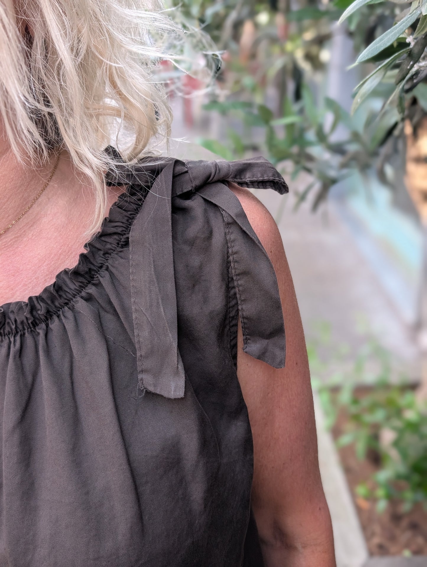 Babette strik jurk - Bruin