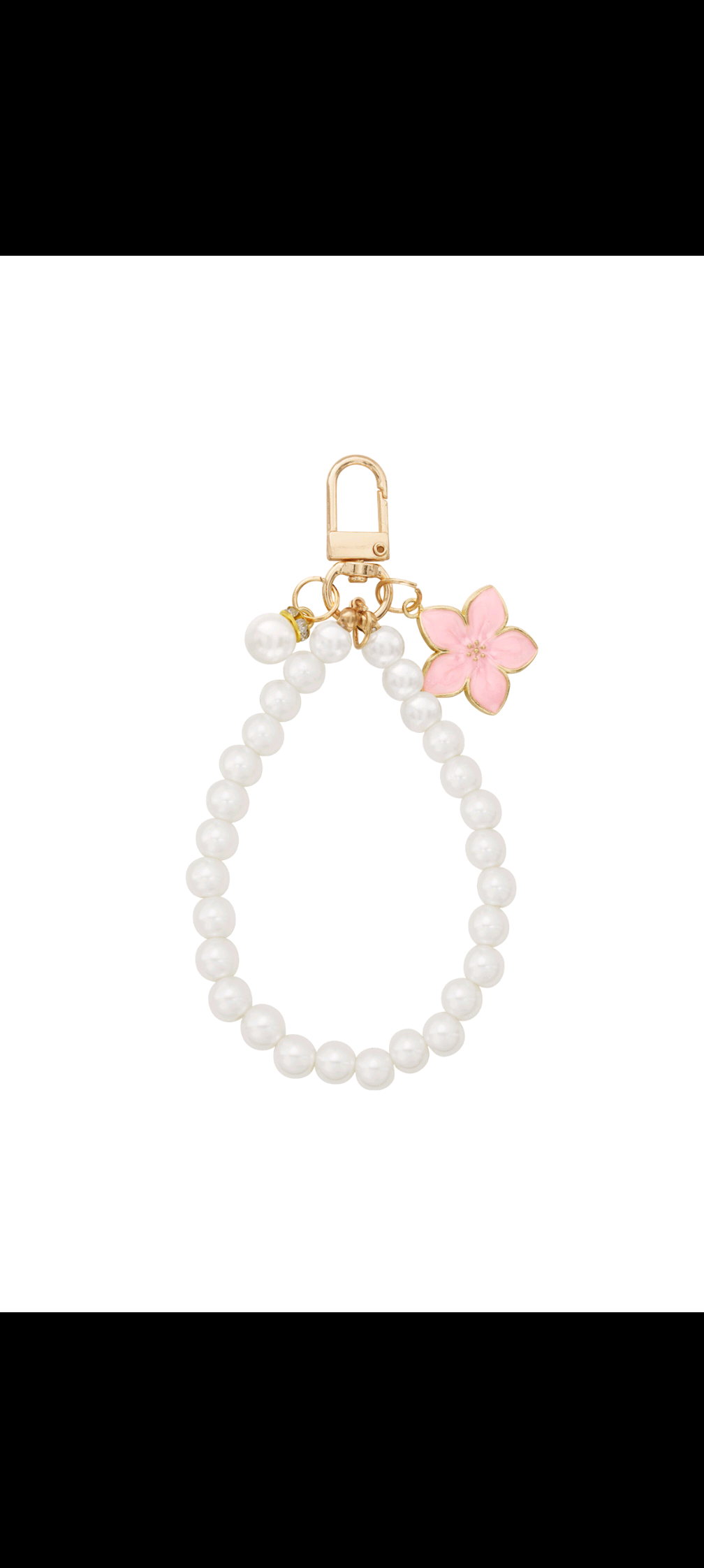 Parel flower sleutelhanger - Pink / pink