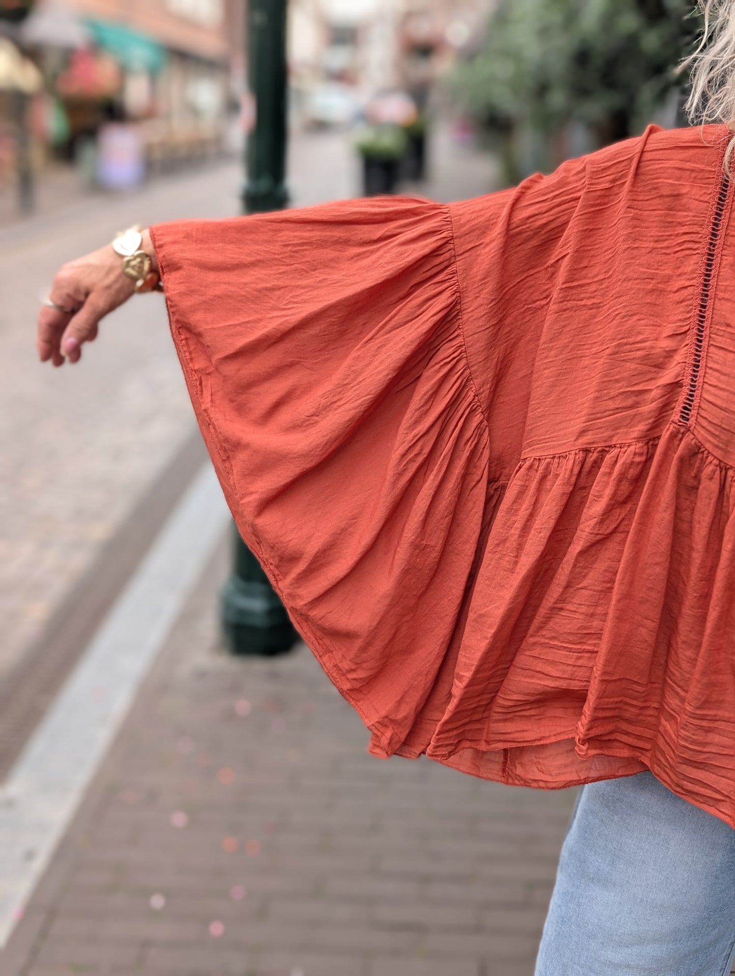 Boho Ibiza blouse - Brique