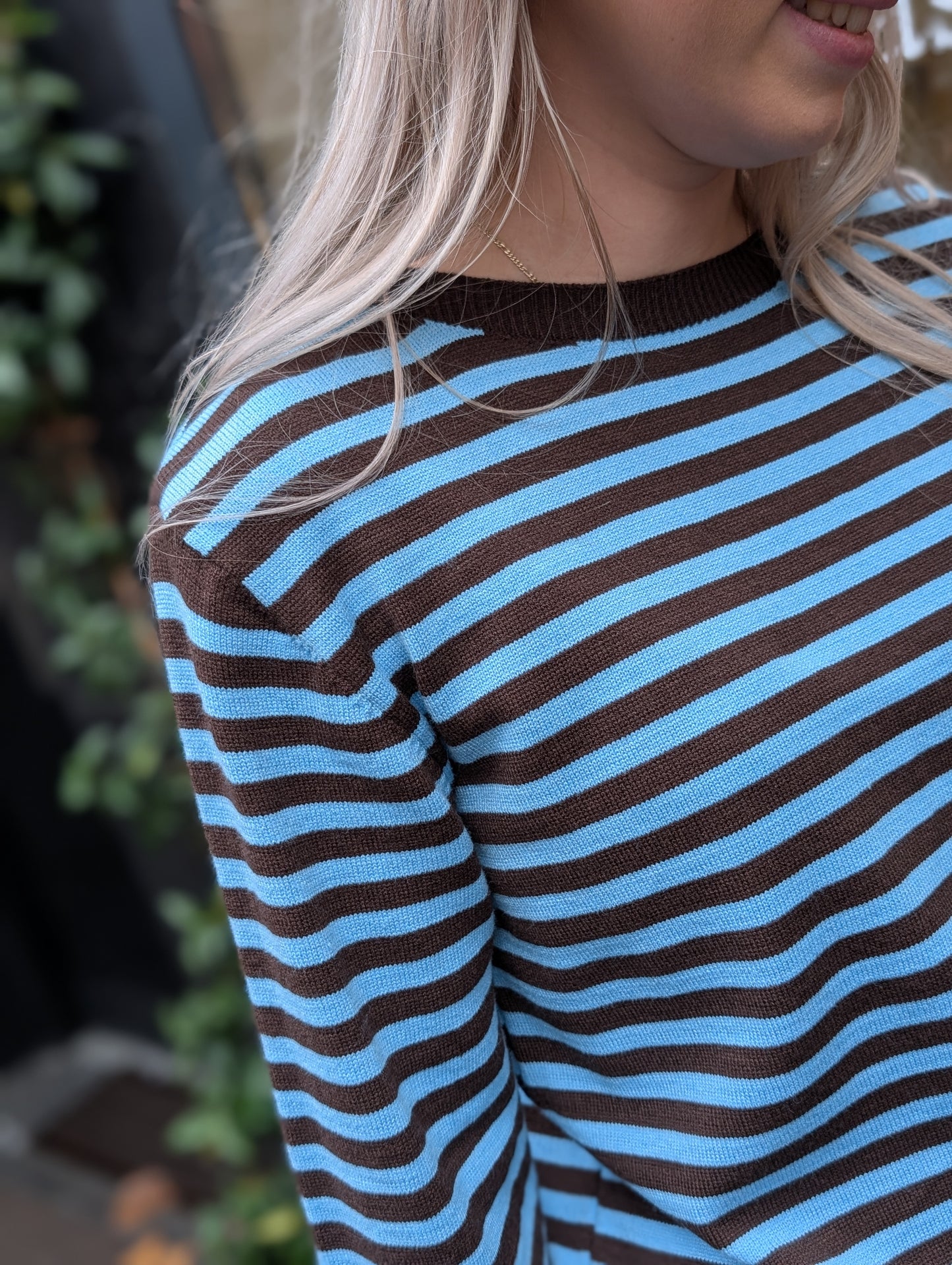 Gestreepte trui Romy - Bruin/Creme