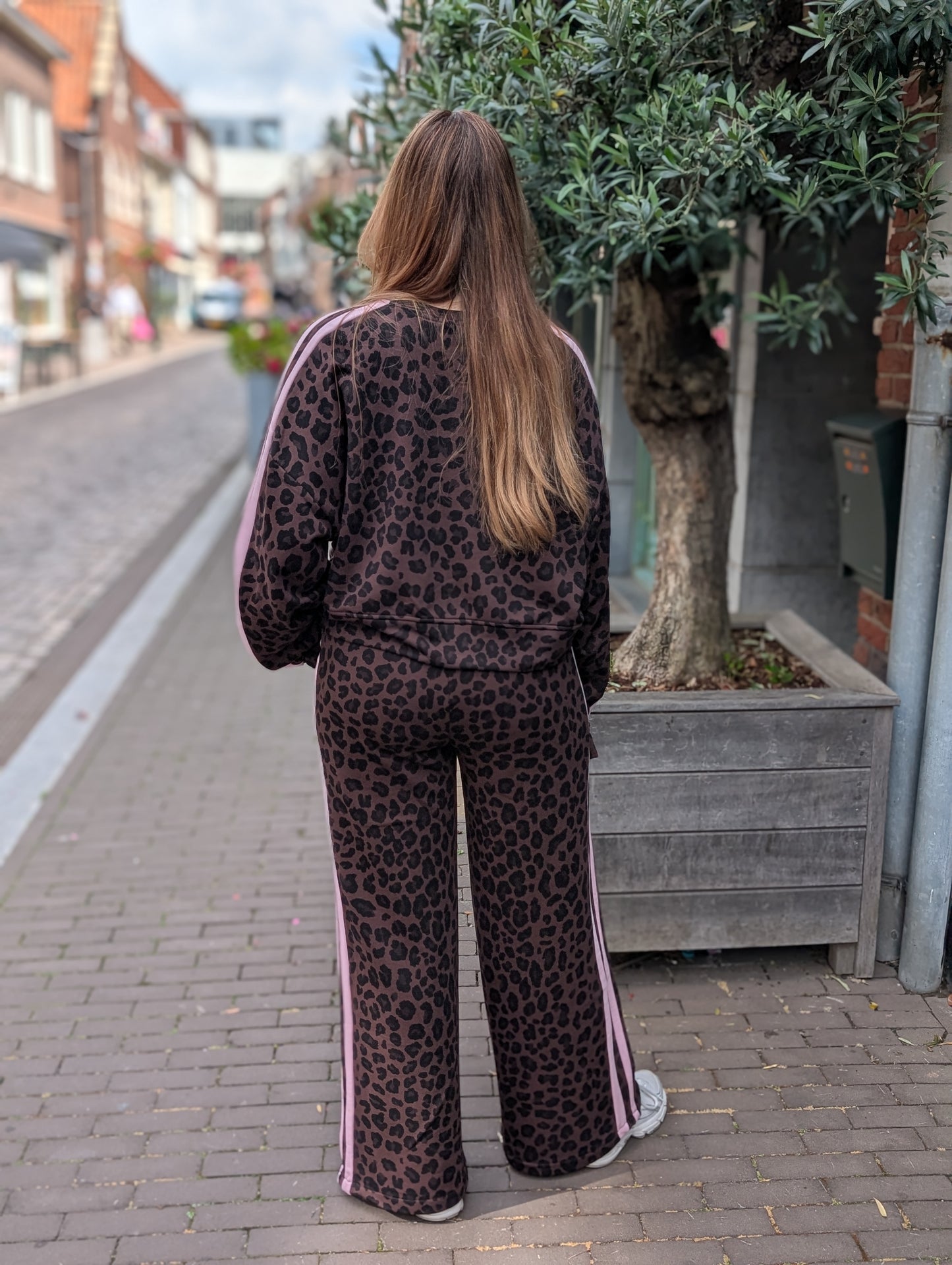 2-delig Comfy Panter Set - Bruin/Roze