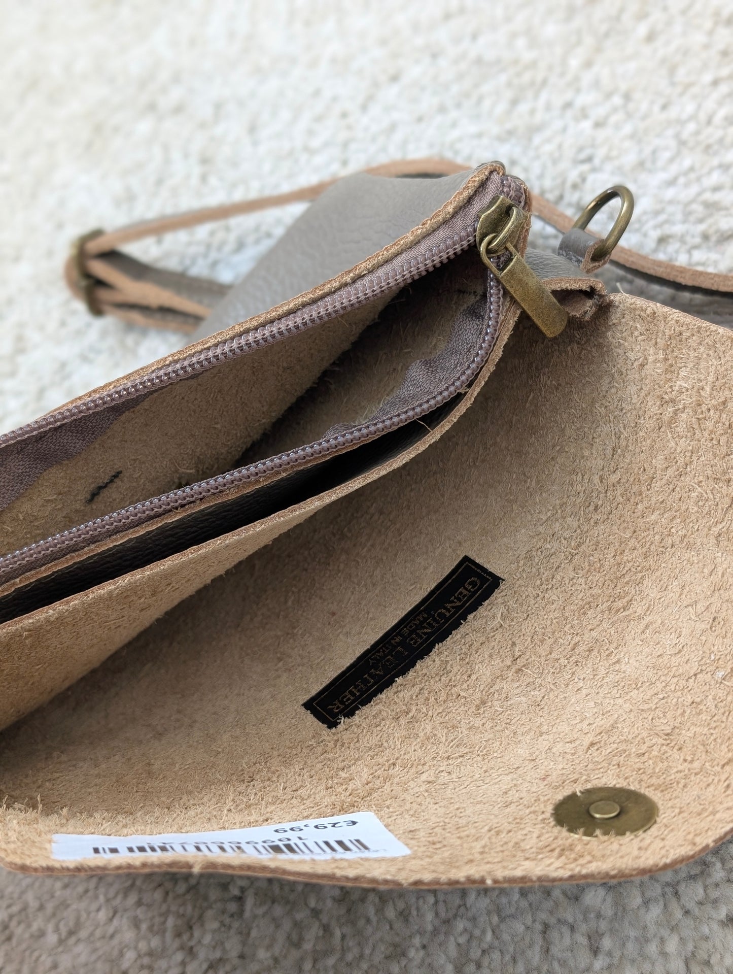 Leren envelop tasje Senna - Bruin