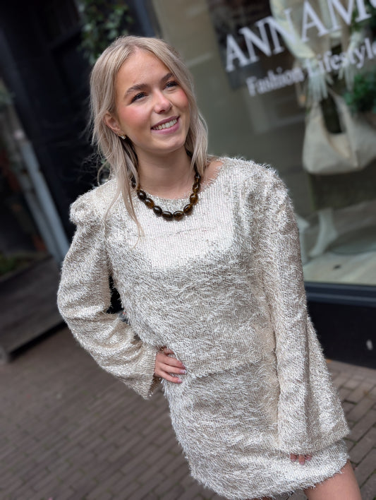 Dewi glitter top - Champagne