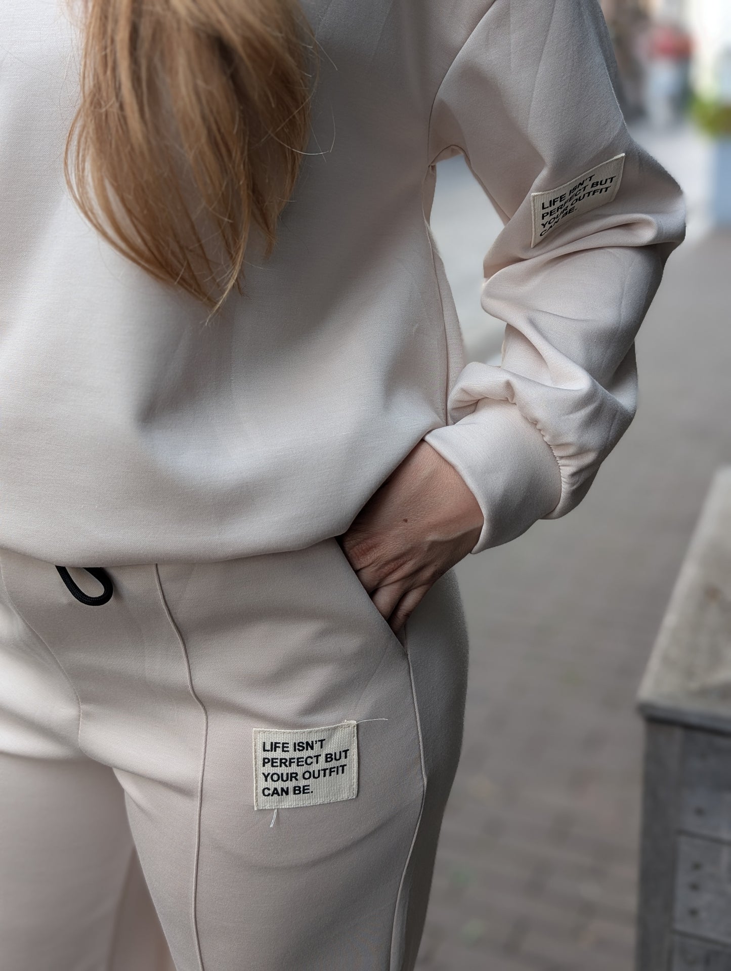 Comfy set 2-delig lange mouwen Claire - Ecru