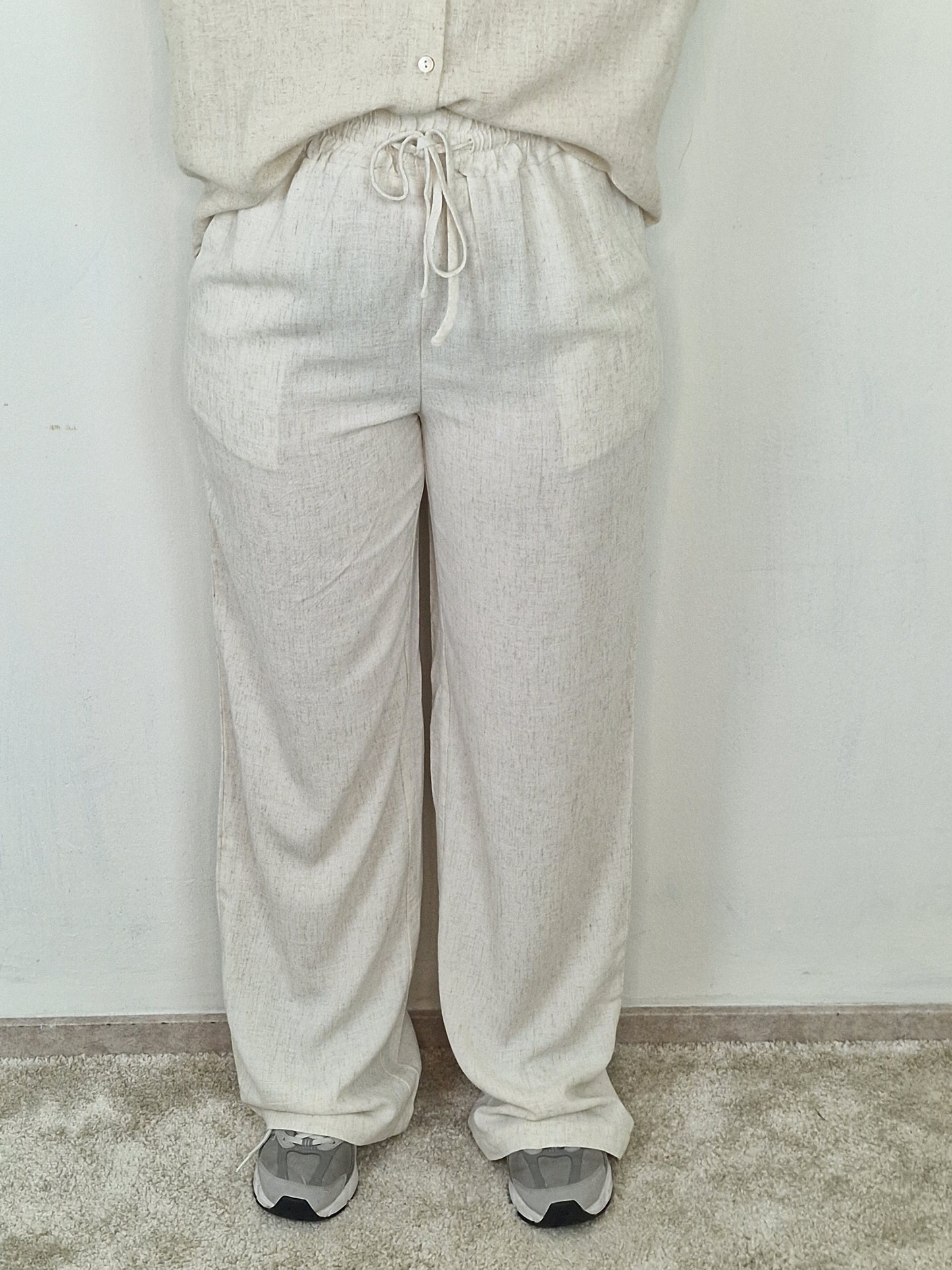 Lis linnen pantalon - Creme