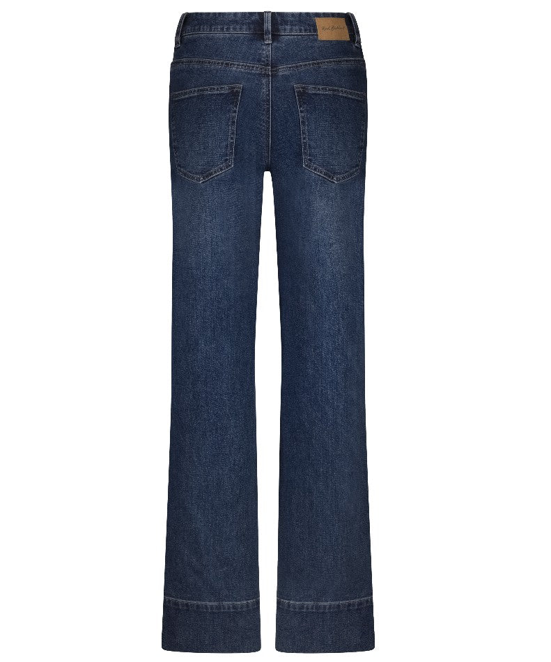 Red Button Claudette dark blue used highrise- regular fit - wide leg