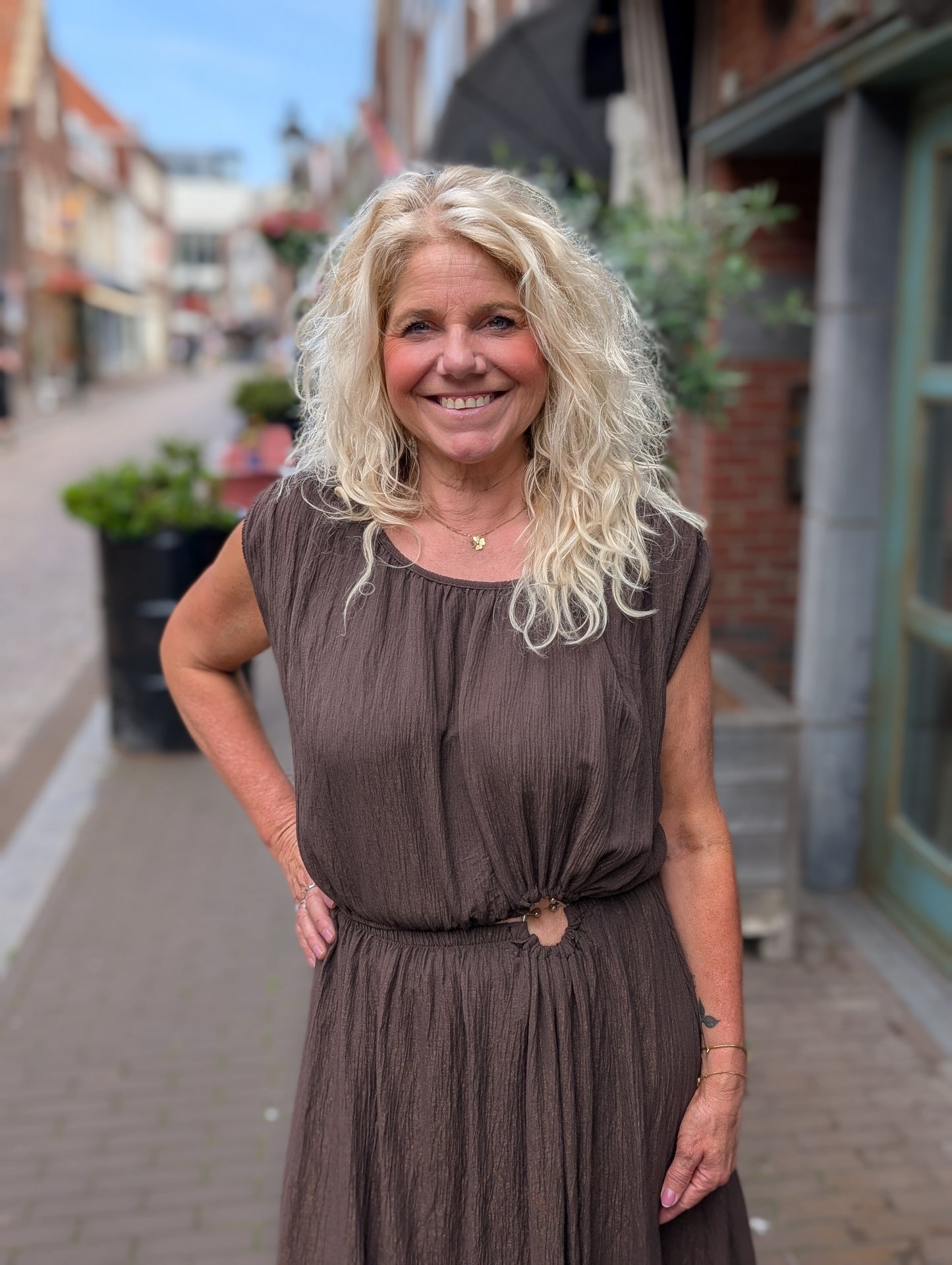 Olivia rok met ring - Bruin