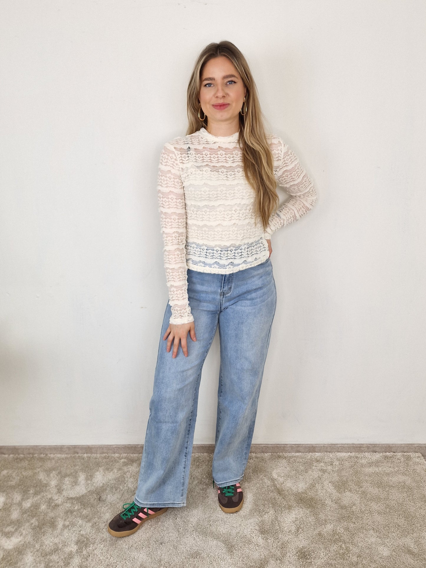 Lucy kanten top - Ecru