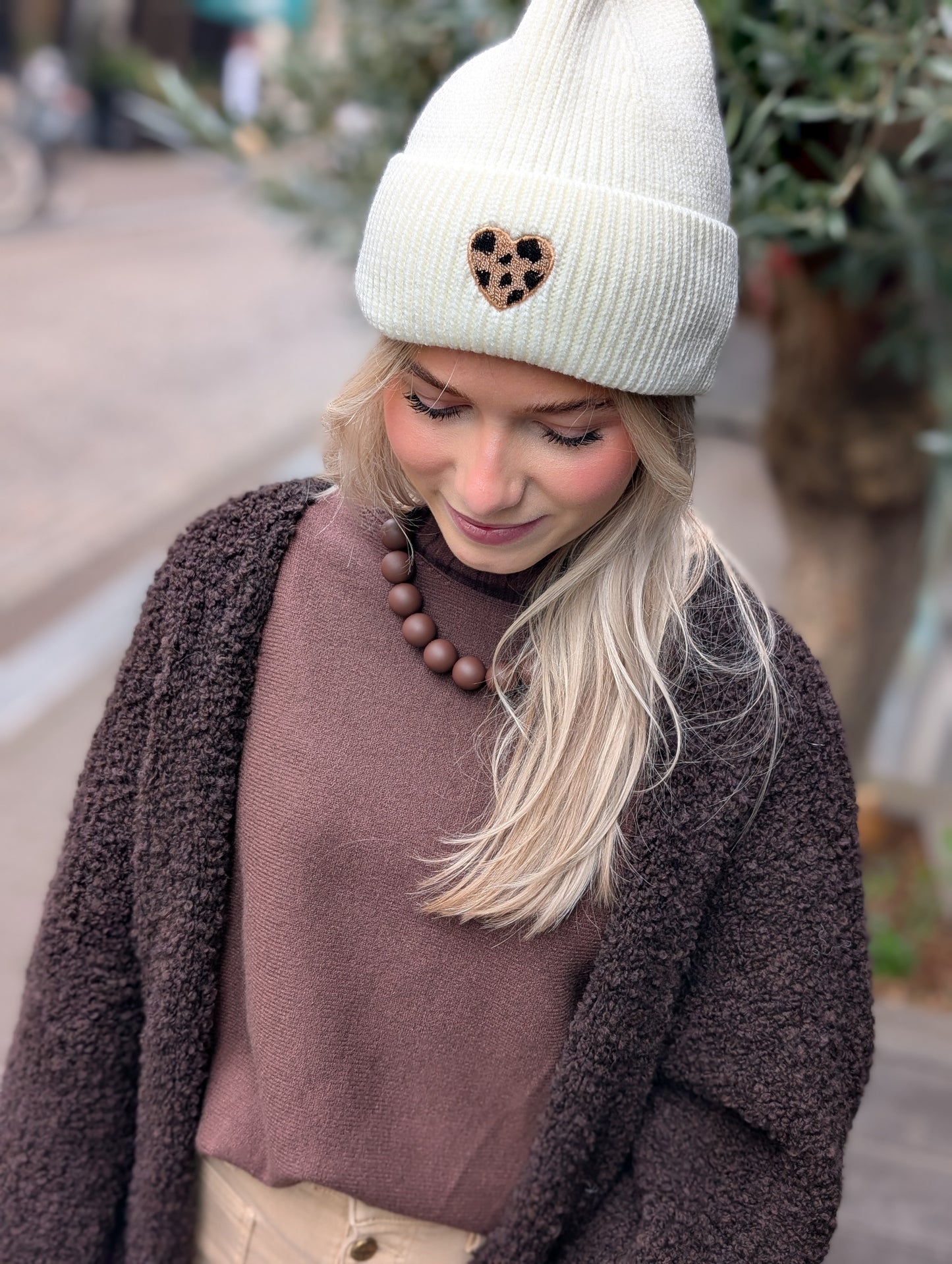 Olivia oversized vest - Bruin