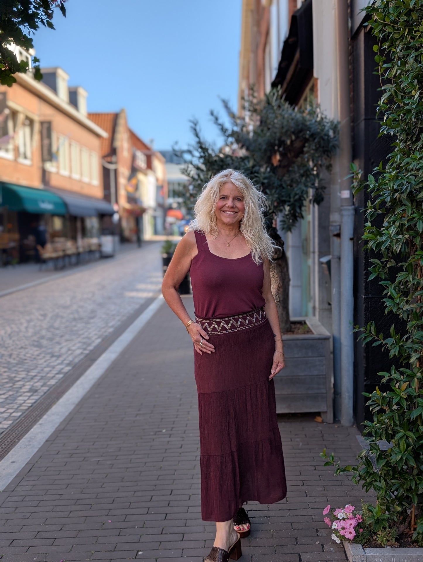 Bibara rok - Bordeaux rood