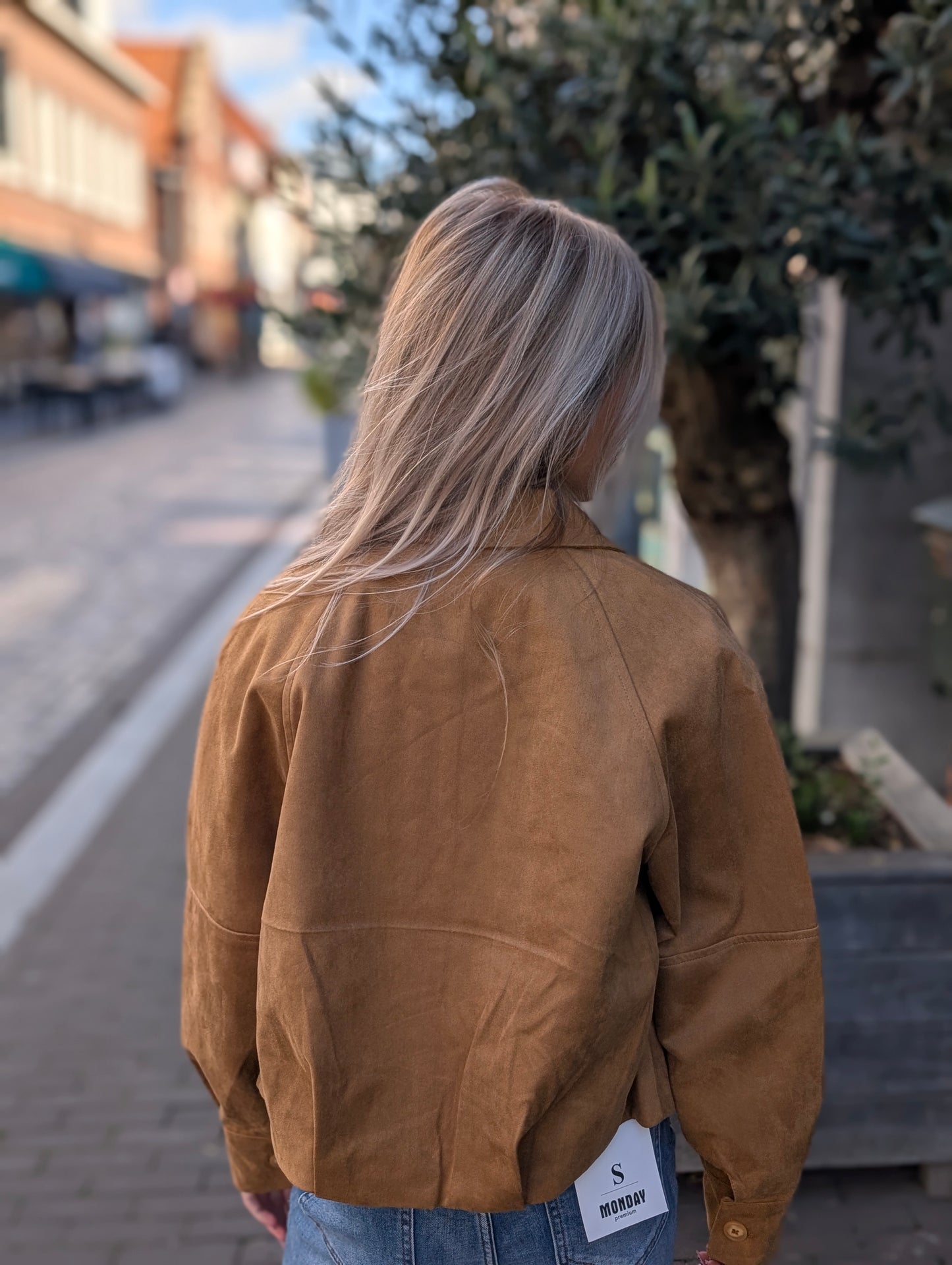 Suede tussenjas Feline - Camel