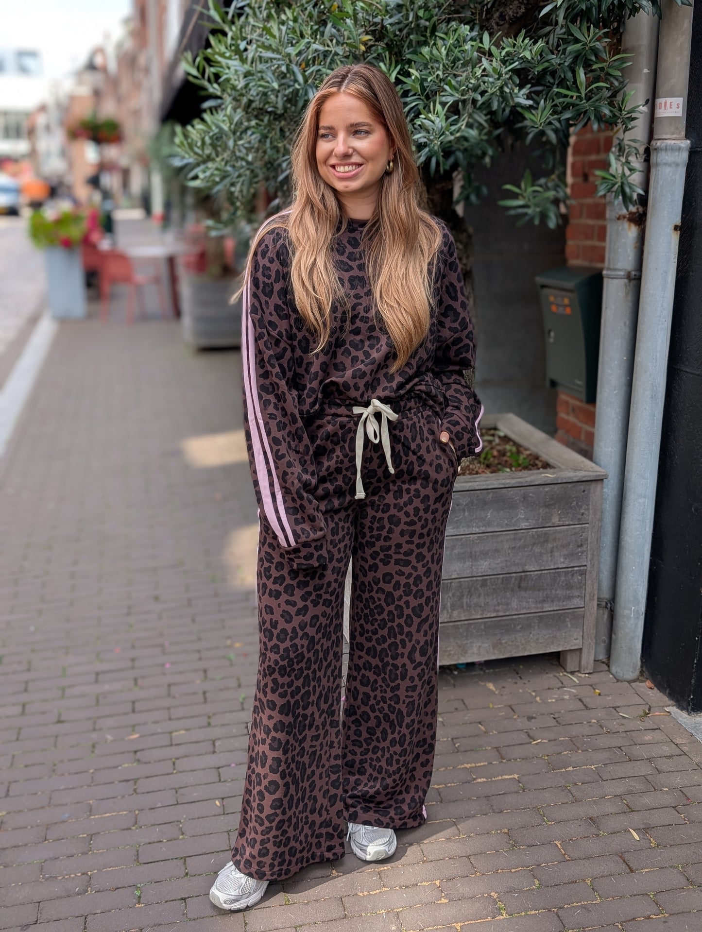 2-delig Comfy Panter Set - Bruin/Roze