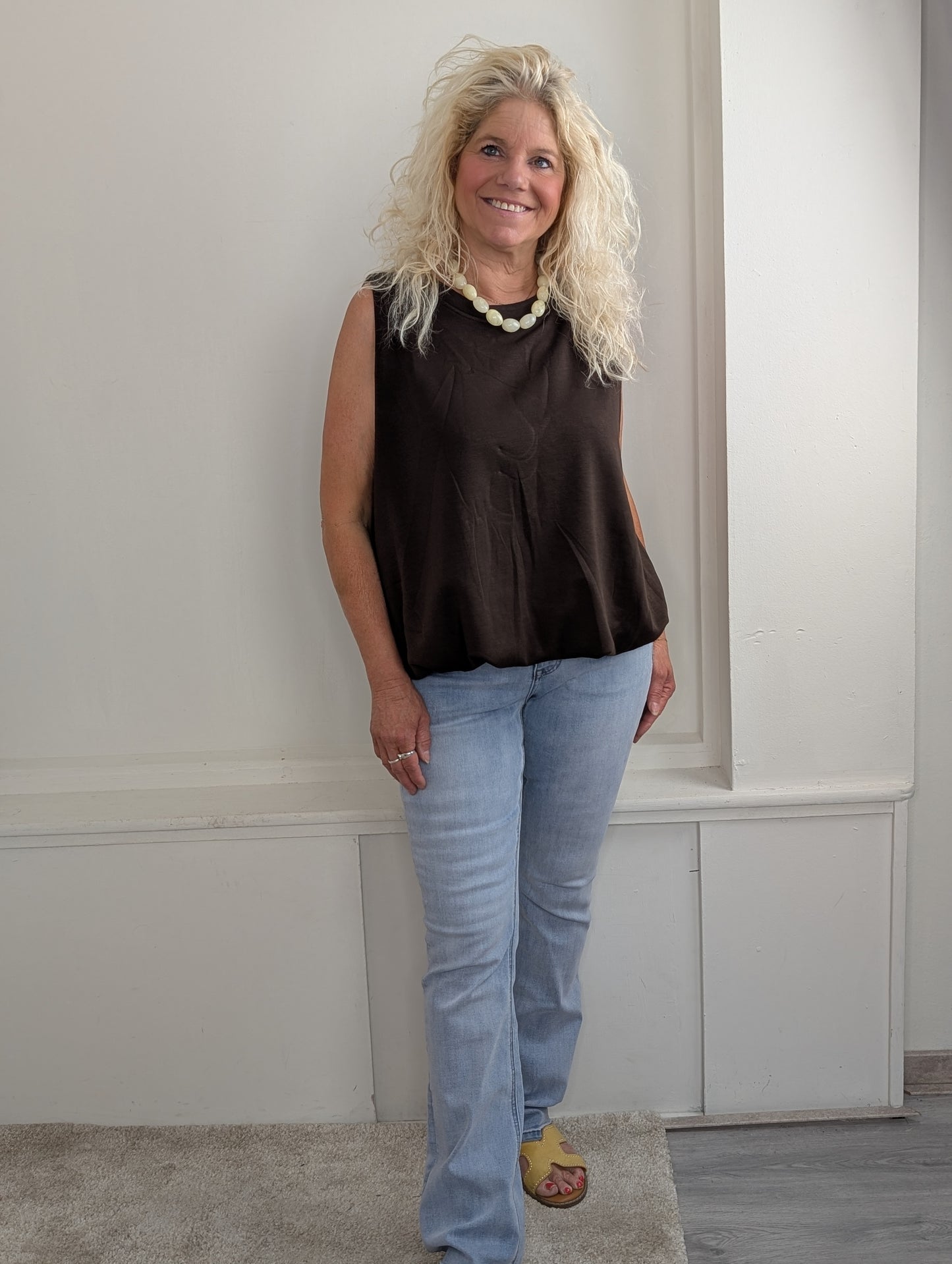 Liony top - Donkerbruin