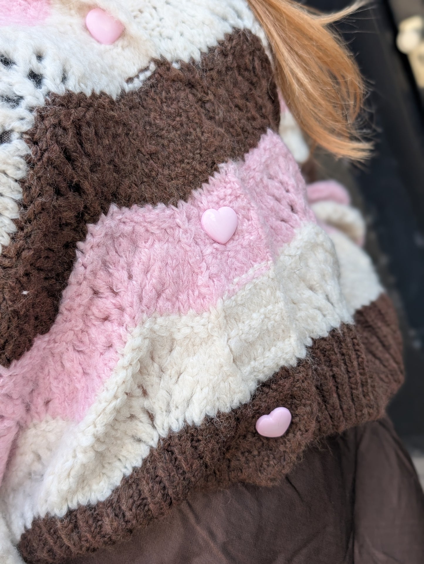 Cardigan Anouk - Roze/Bruin