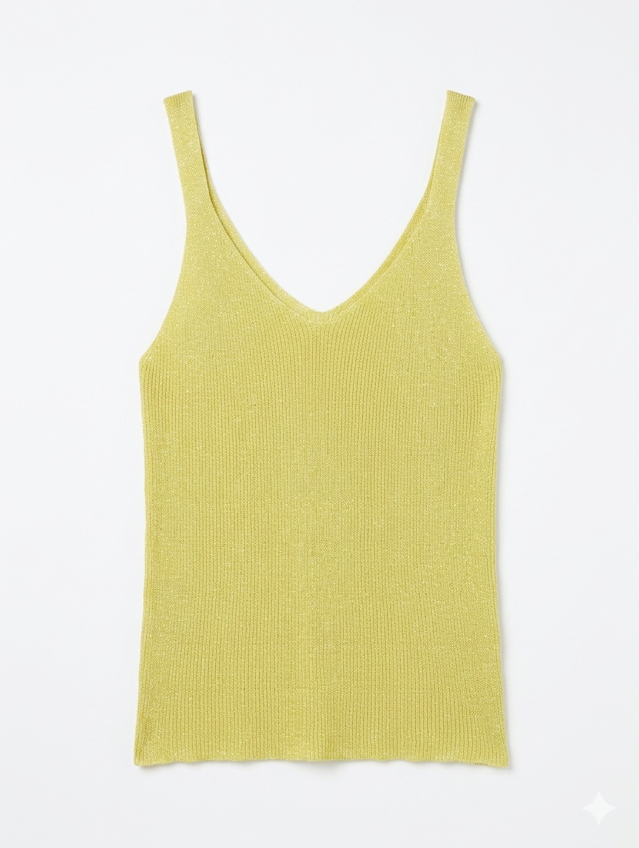 Sparkle Knit Top - Lime