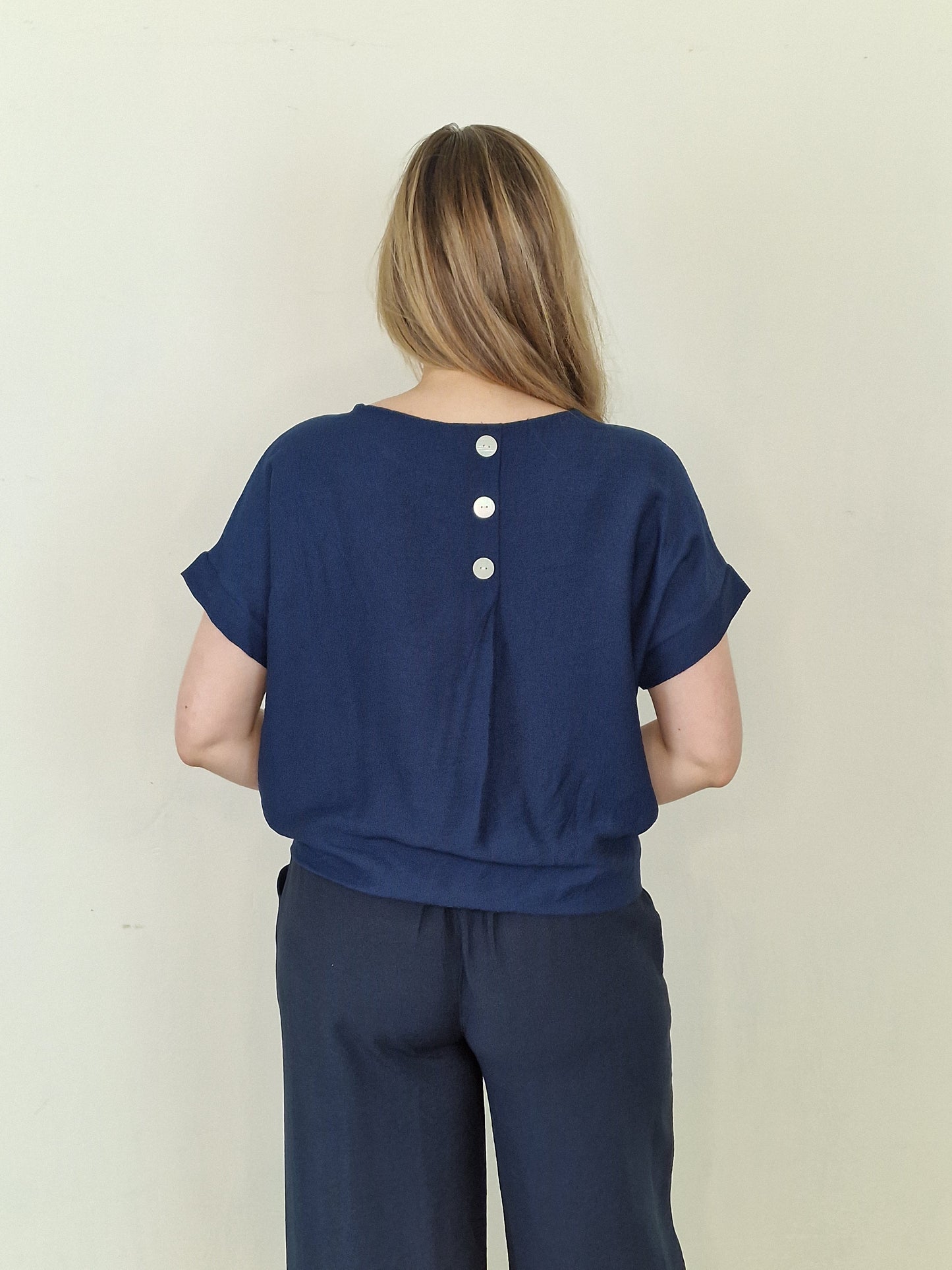 Babs blouse - Donker blauw