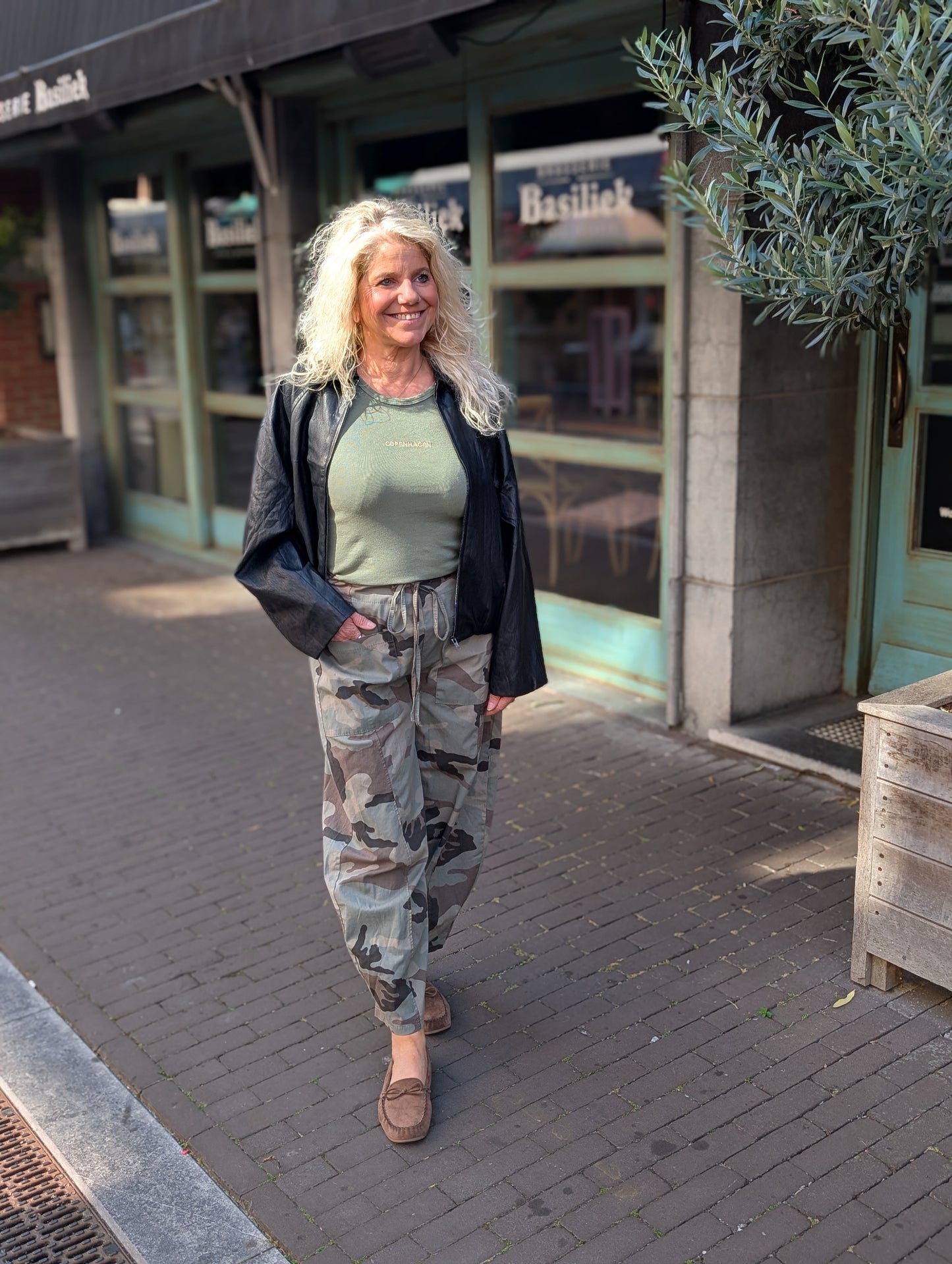 Army print ballon broek - Groen