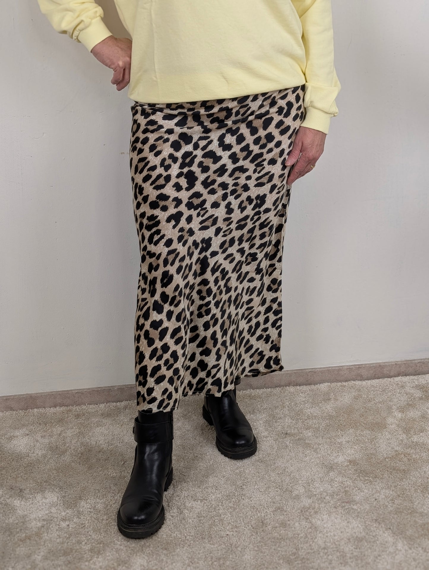Panter silk rok Iris - Bruin