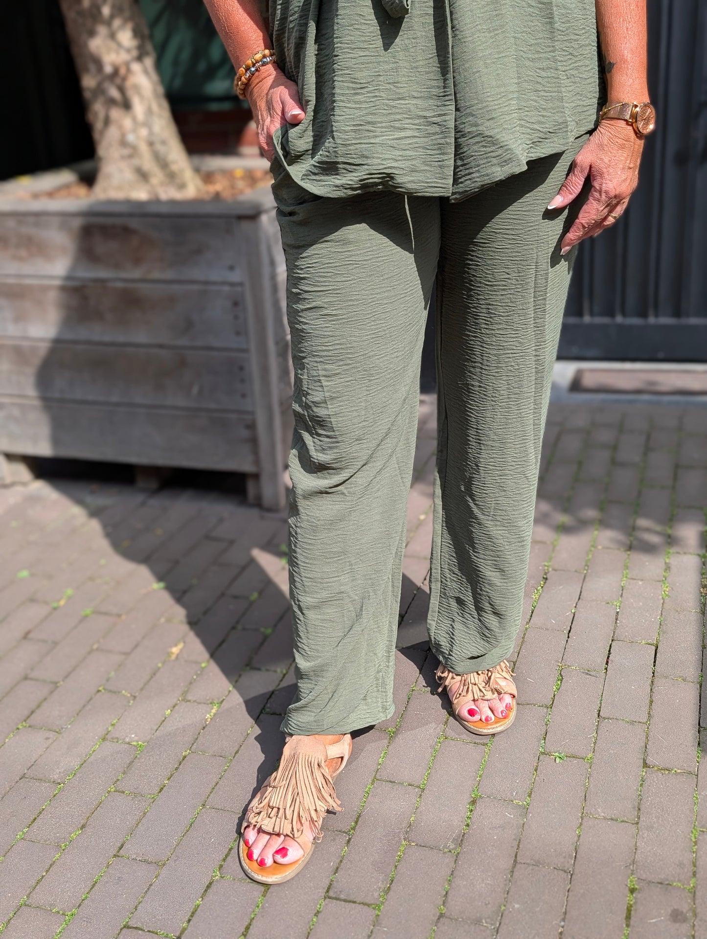 San setje gilet+ pantalon - Groen