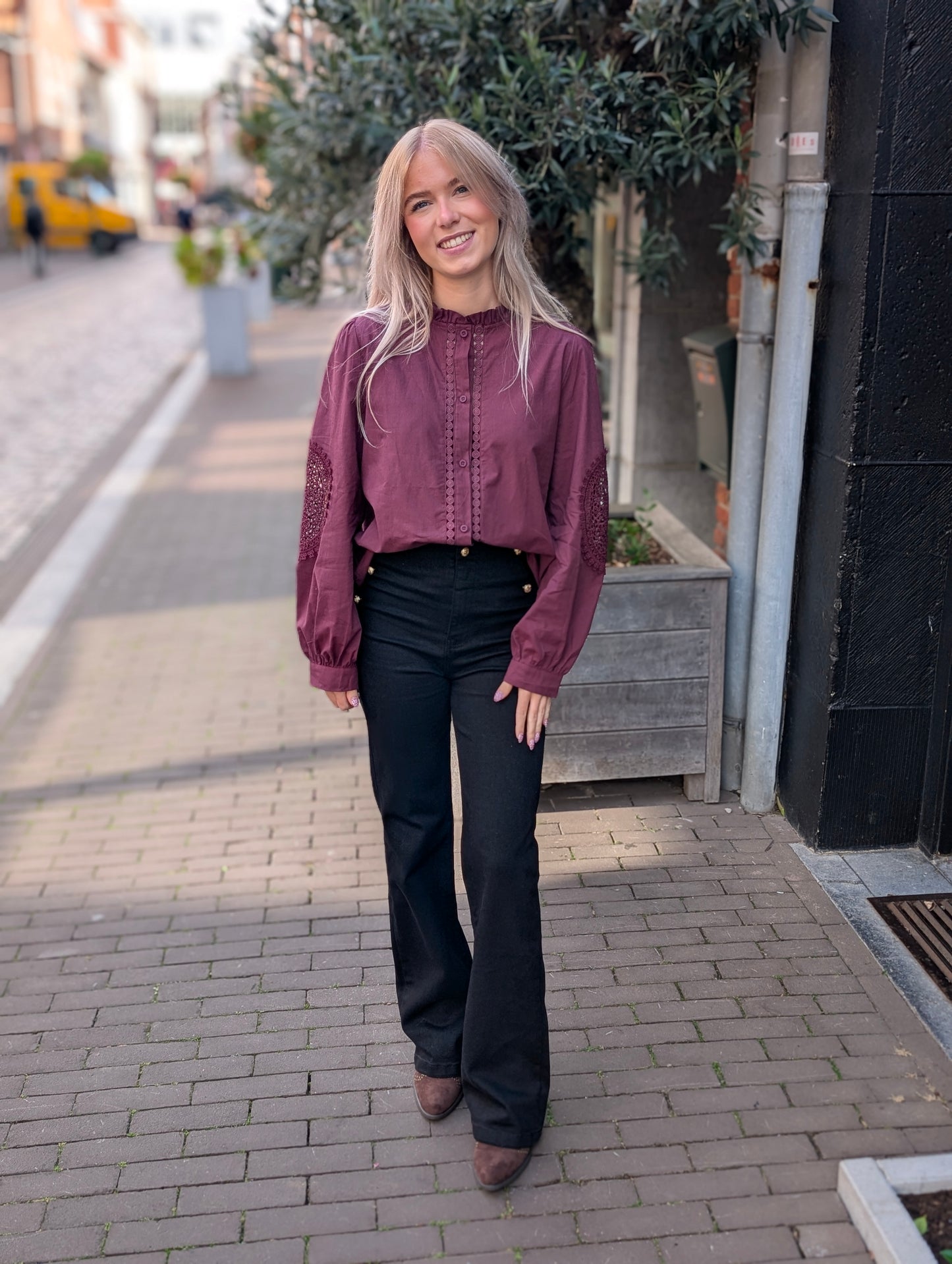 Kaly blouse - Wijn rood