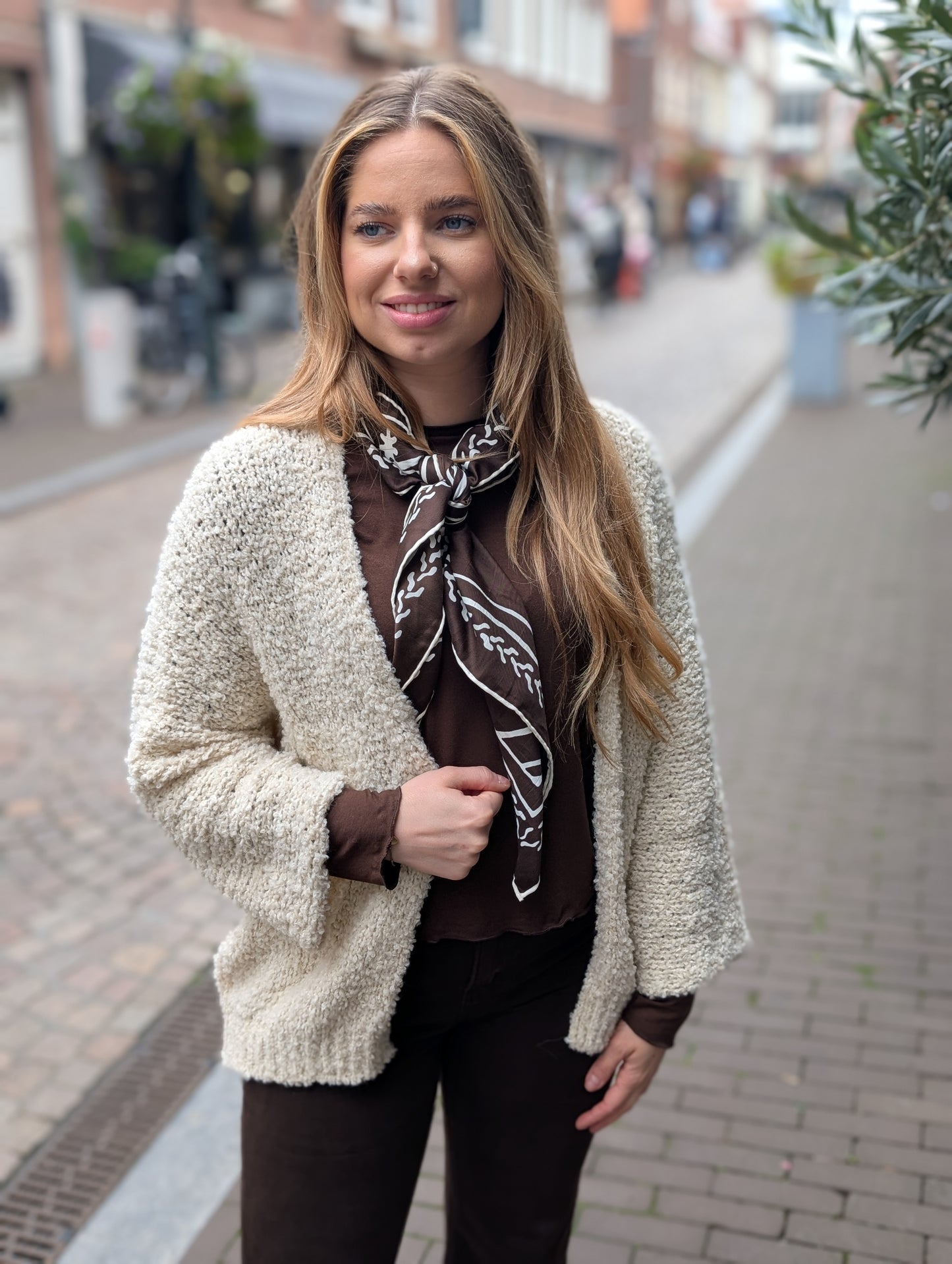 Olivia oversized vest - Creme