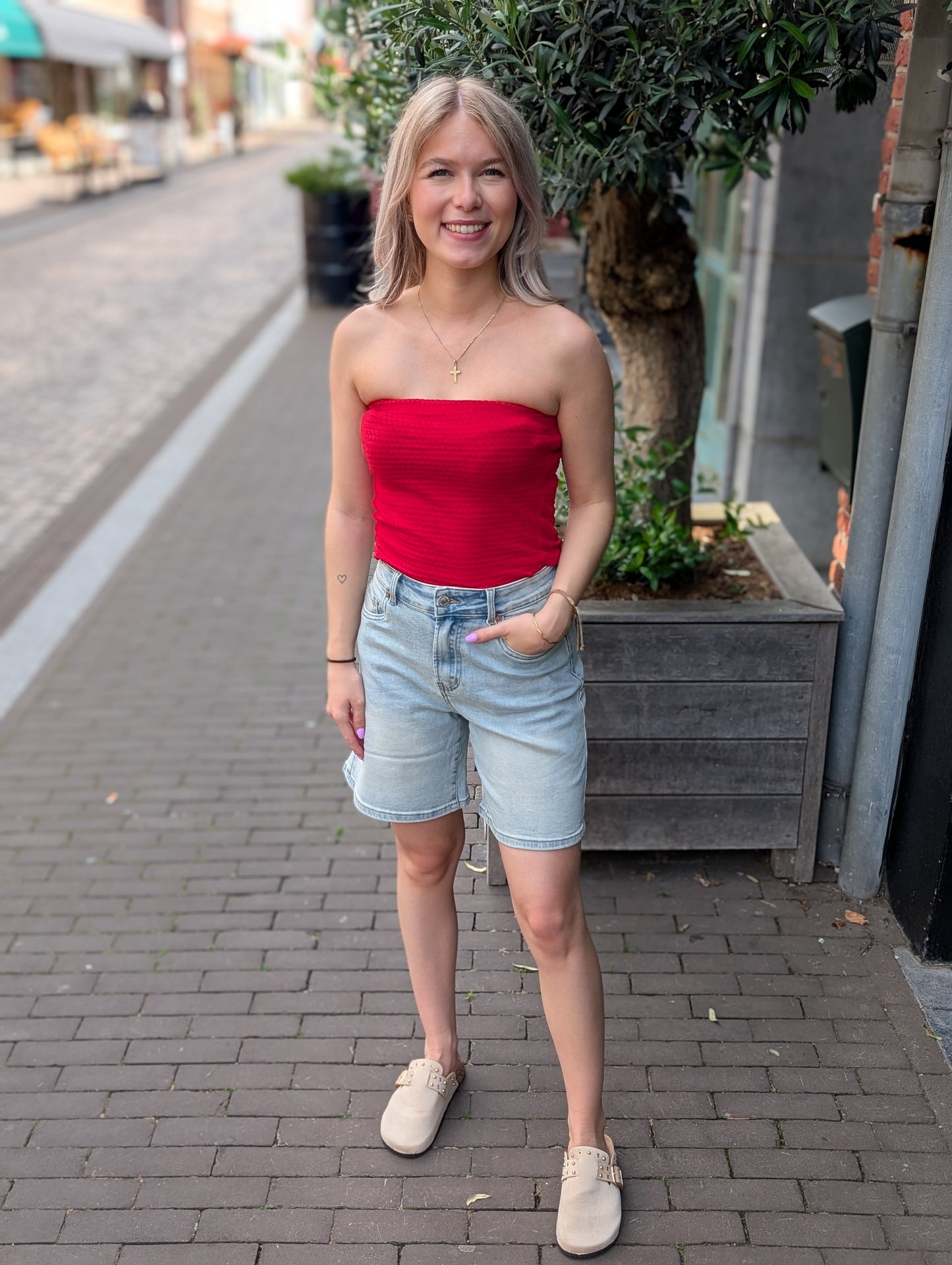 Bandeau top Emma - Rood