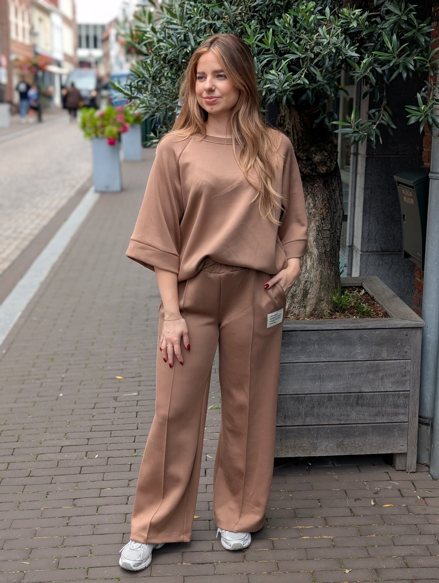Comfy set 2-delig Claire - Camel