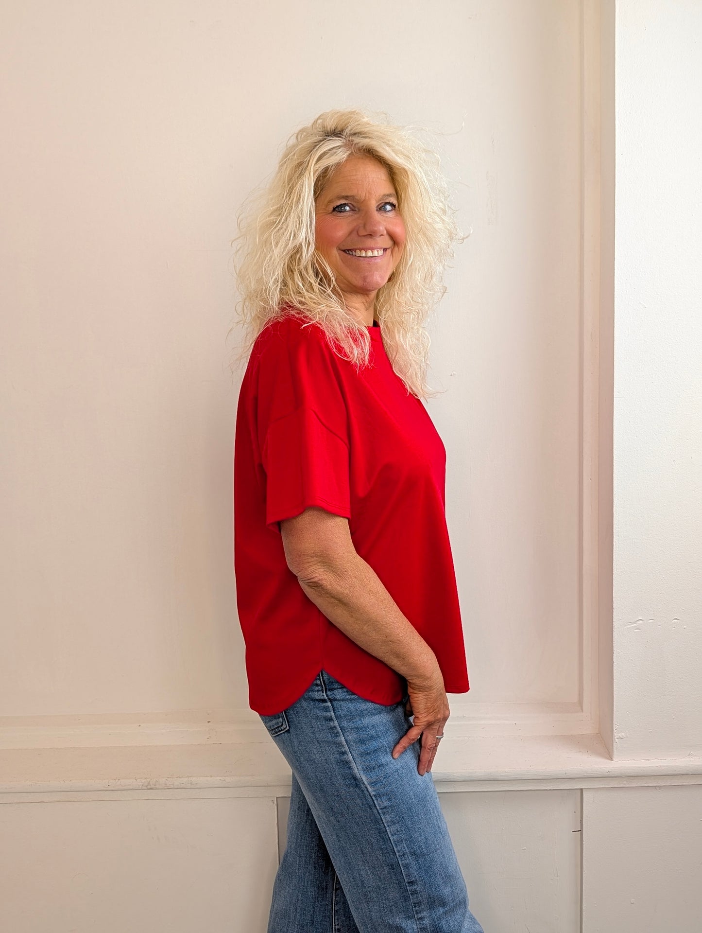 Basis shirt Yvet - Rood
