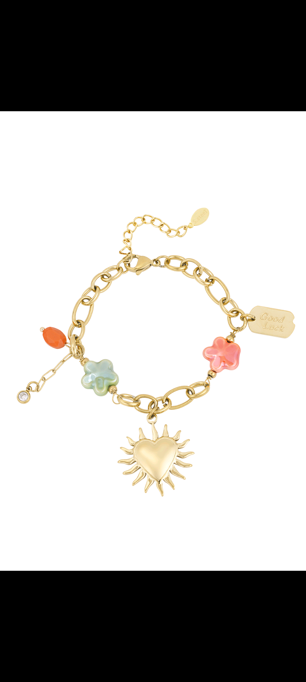 Charm couture bracelet - Goud kleur