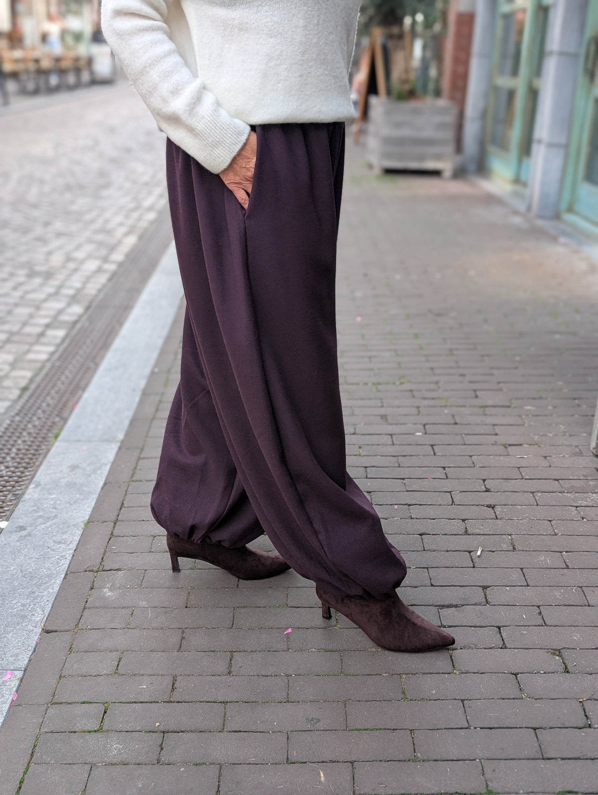 Laysi ballon broek - Aubergine