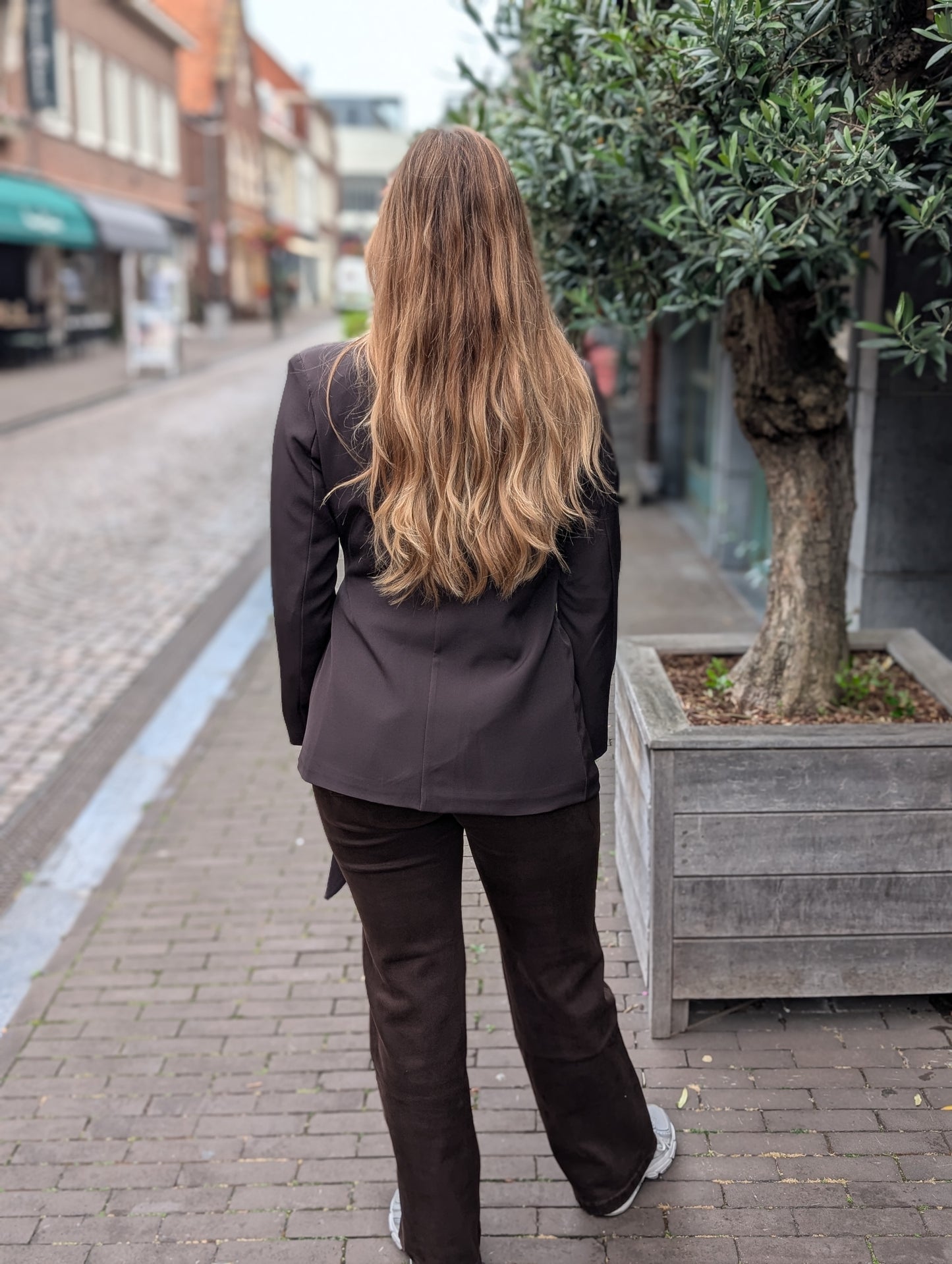 Overslag blazer Yara - Donkerbruin